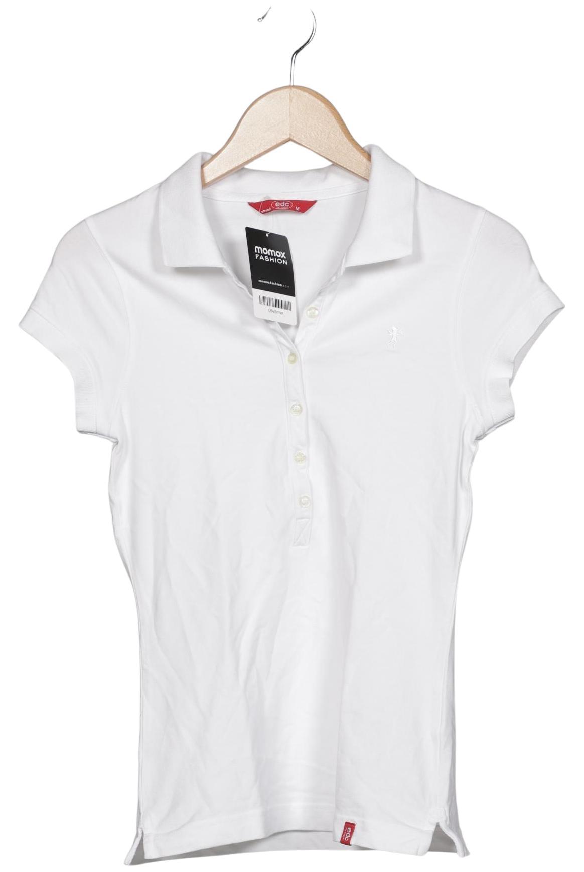

edc by Esprit Damen Poloshirt, weiß, Gr. 38