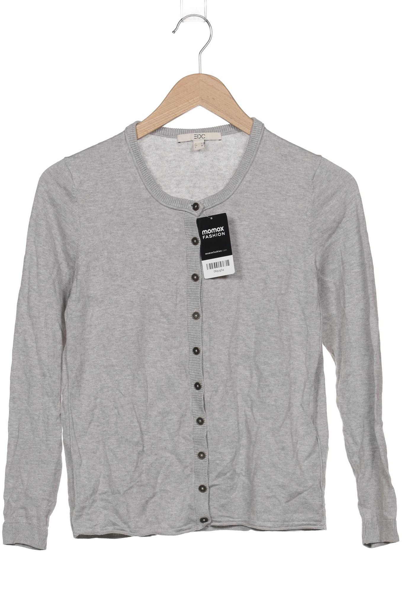 

edc by Esprit Damen Strickjacke, grau, Gr. 36