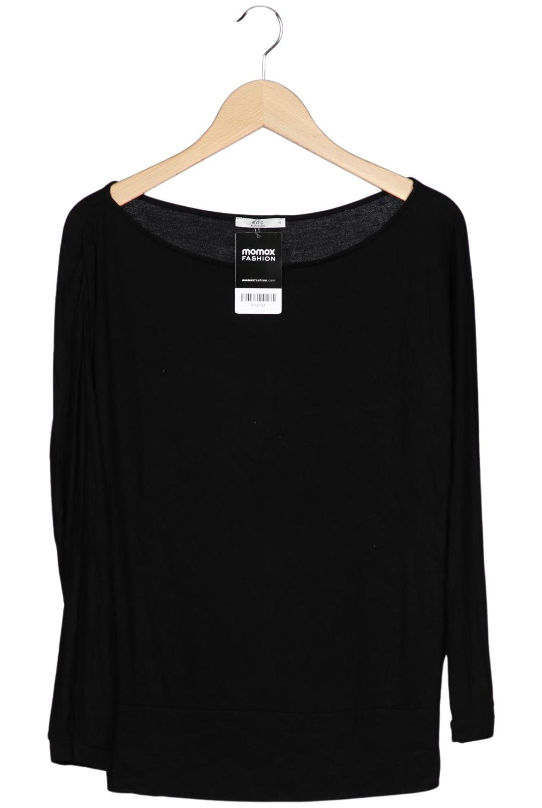 

edc by Esprit Damen Langarmshirt, schwarz, Gr. 38