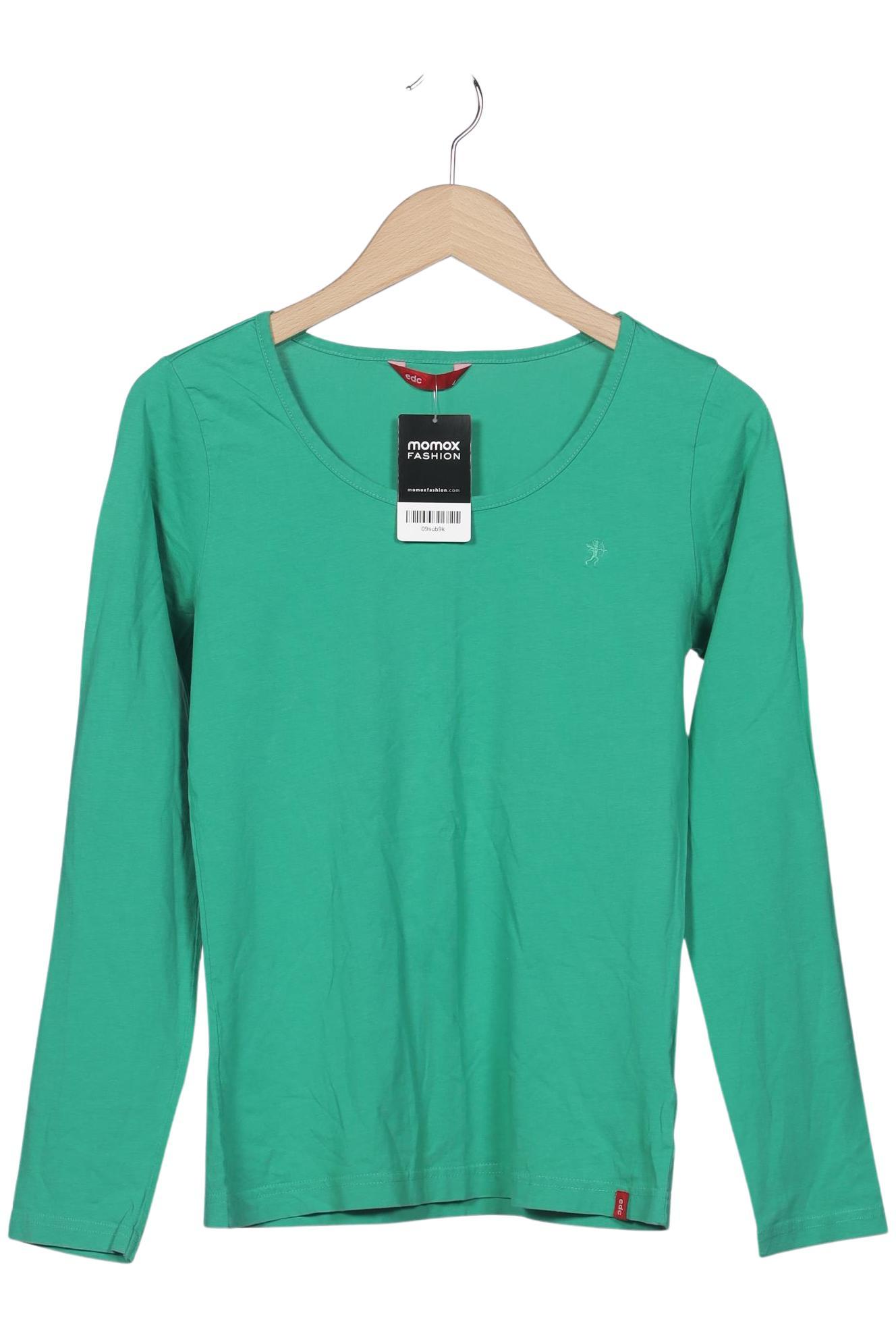 

edc by Esprit Damen Langarmshirt, grün, Gr. 42