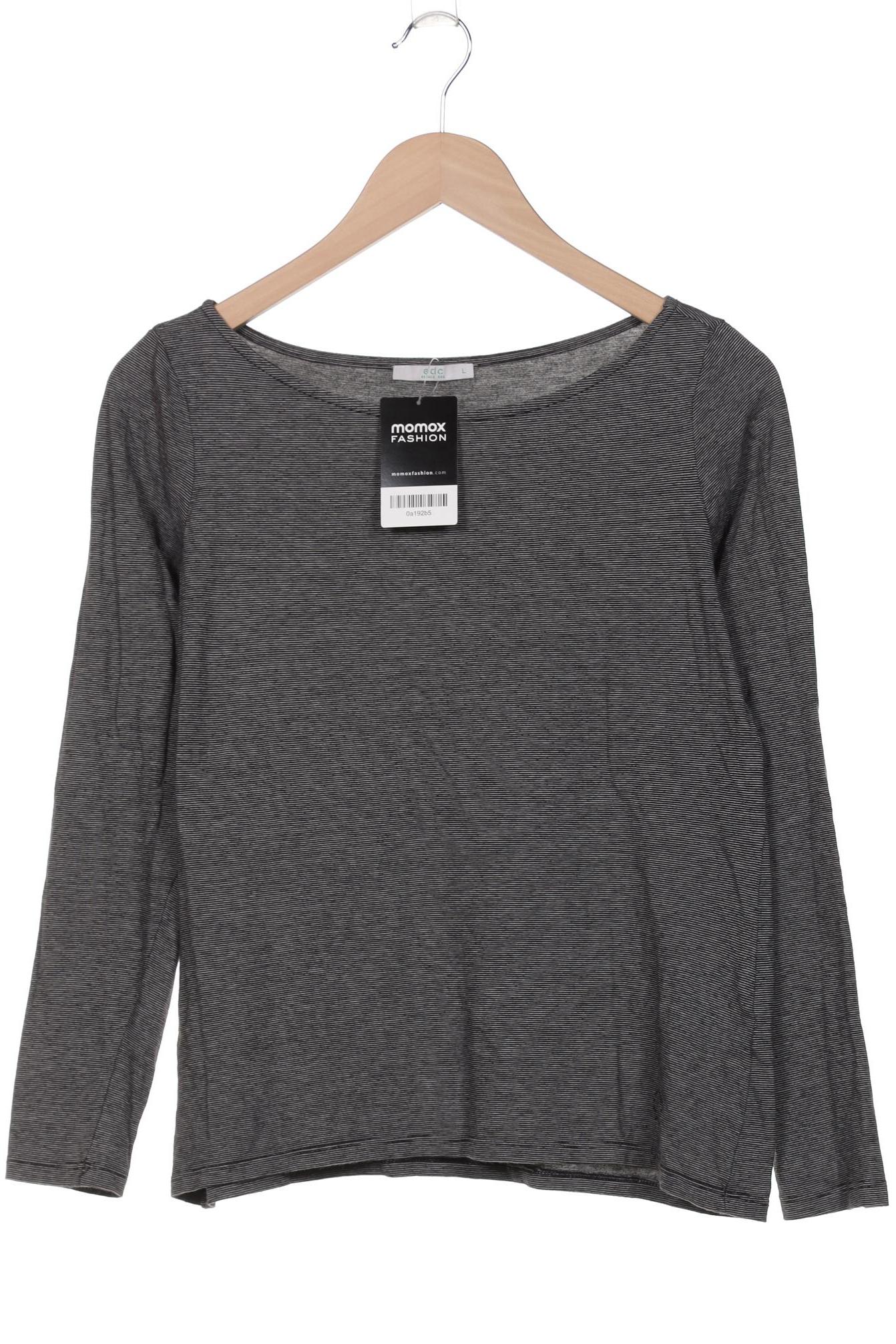 

edc by Esprit Damen Langarmshirt, grau, Gr. 42