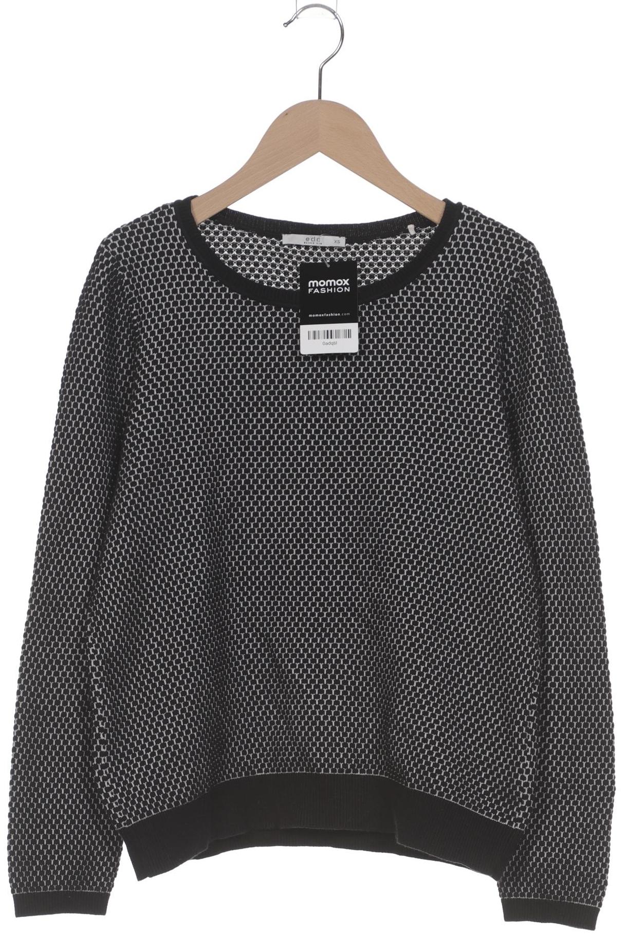 

edc by Esprit Damen Pullover, schwarz, Gr. 34