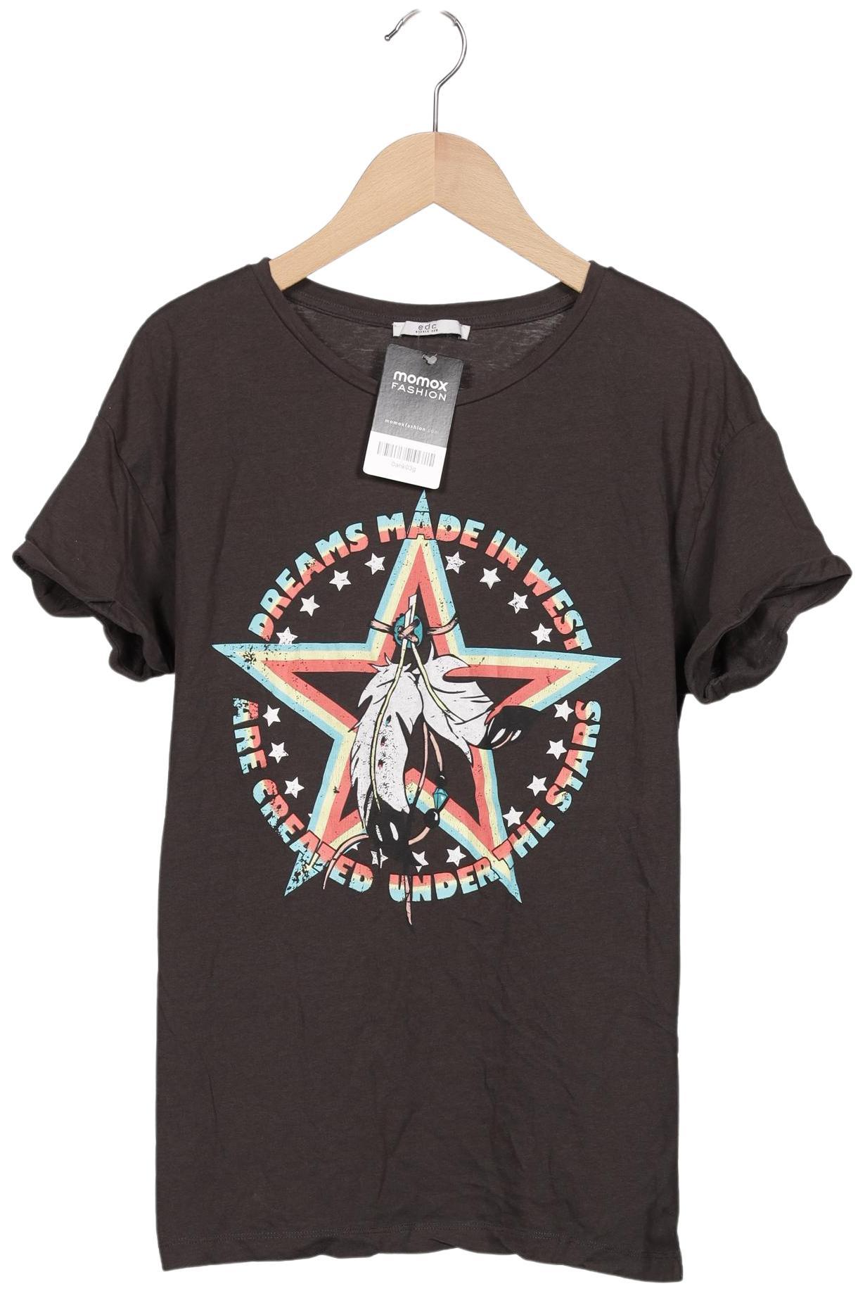 

edc by Esprit Damen T-Shirt, grau, Gr. 36