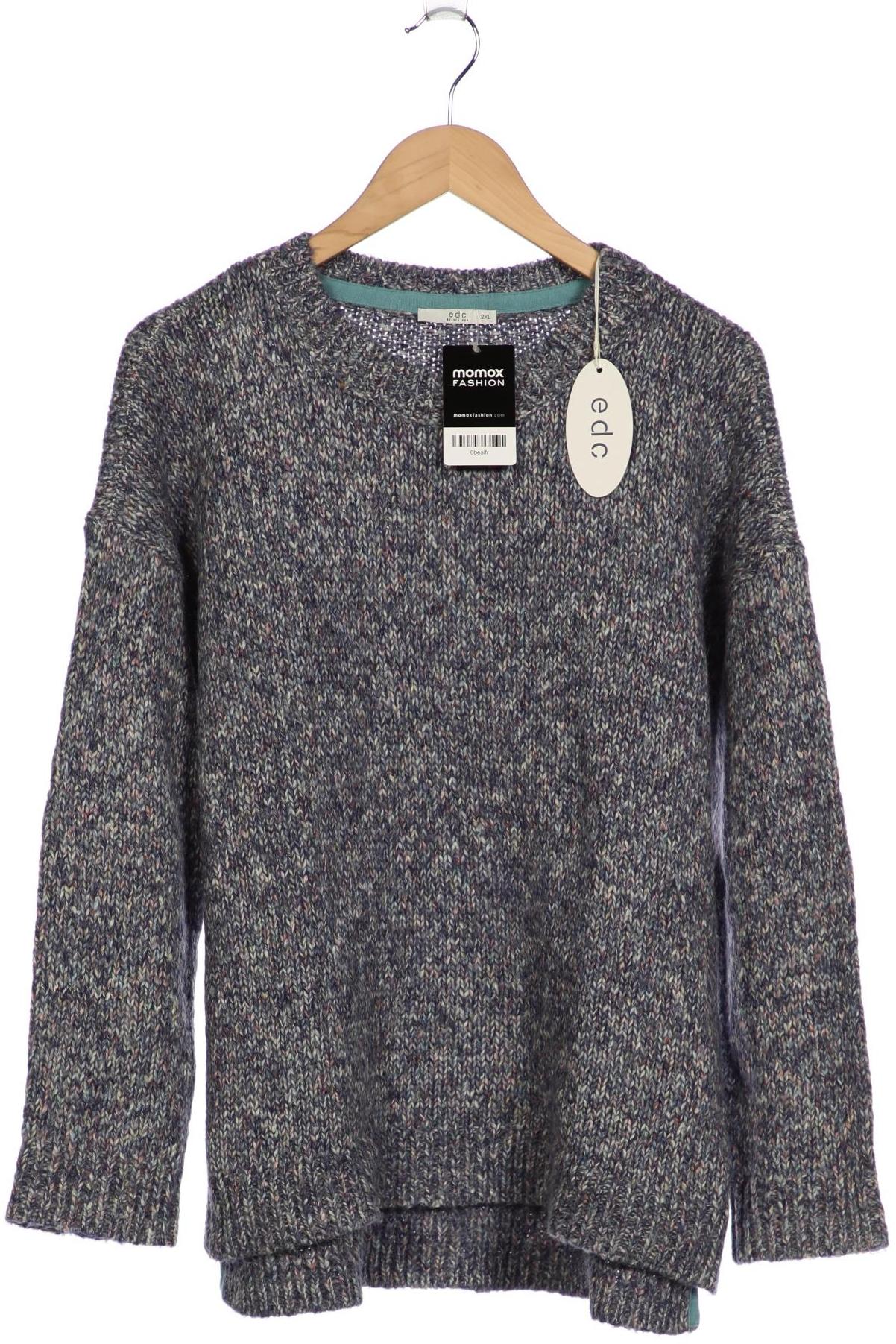 

edc by Esprit Damen Pullover, blau, Gr. 46