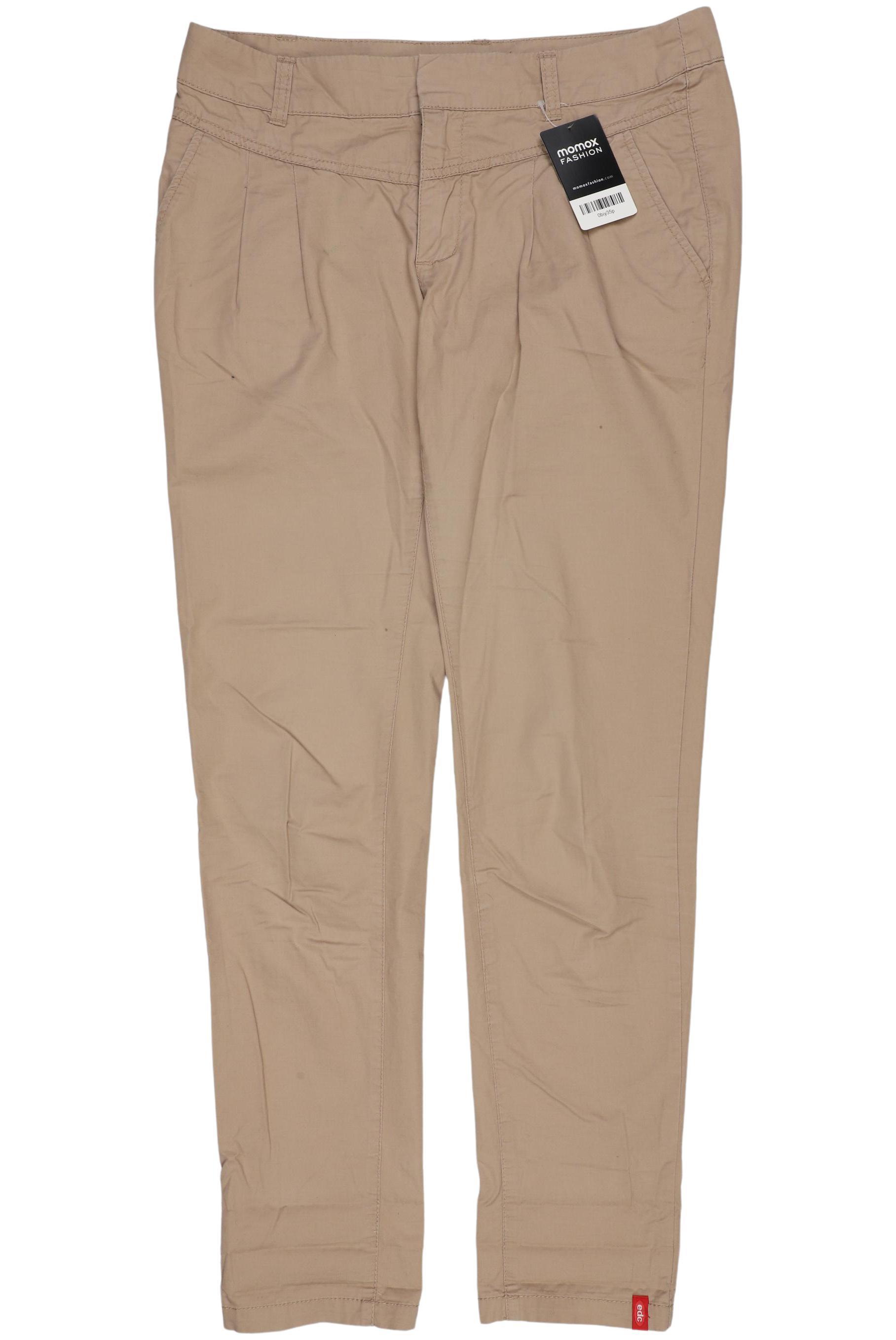 

edc by Esprit Damen Stoffhose, beige, Gr. 36