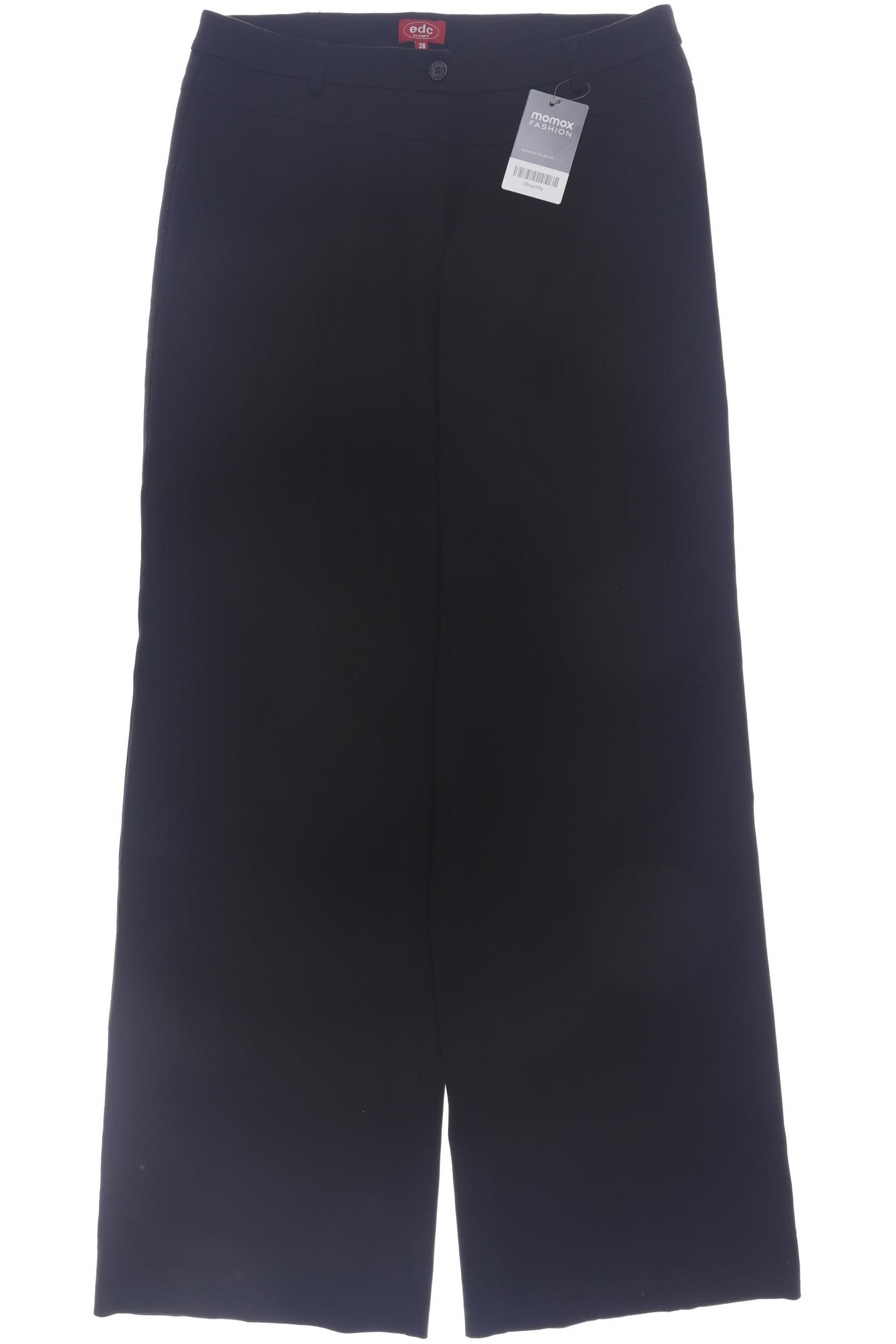 

edc by Esprit Damen Stoffhose, schwarz, Gr. 38