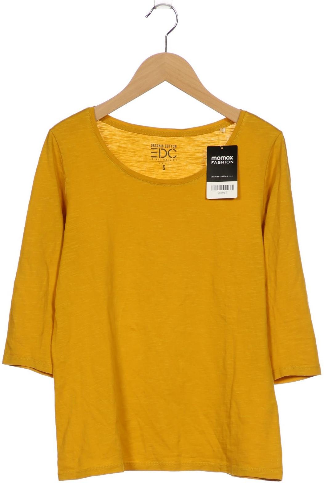 

edc by Esprit Damen Langarmshirt, gelb, Gr. 36