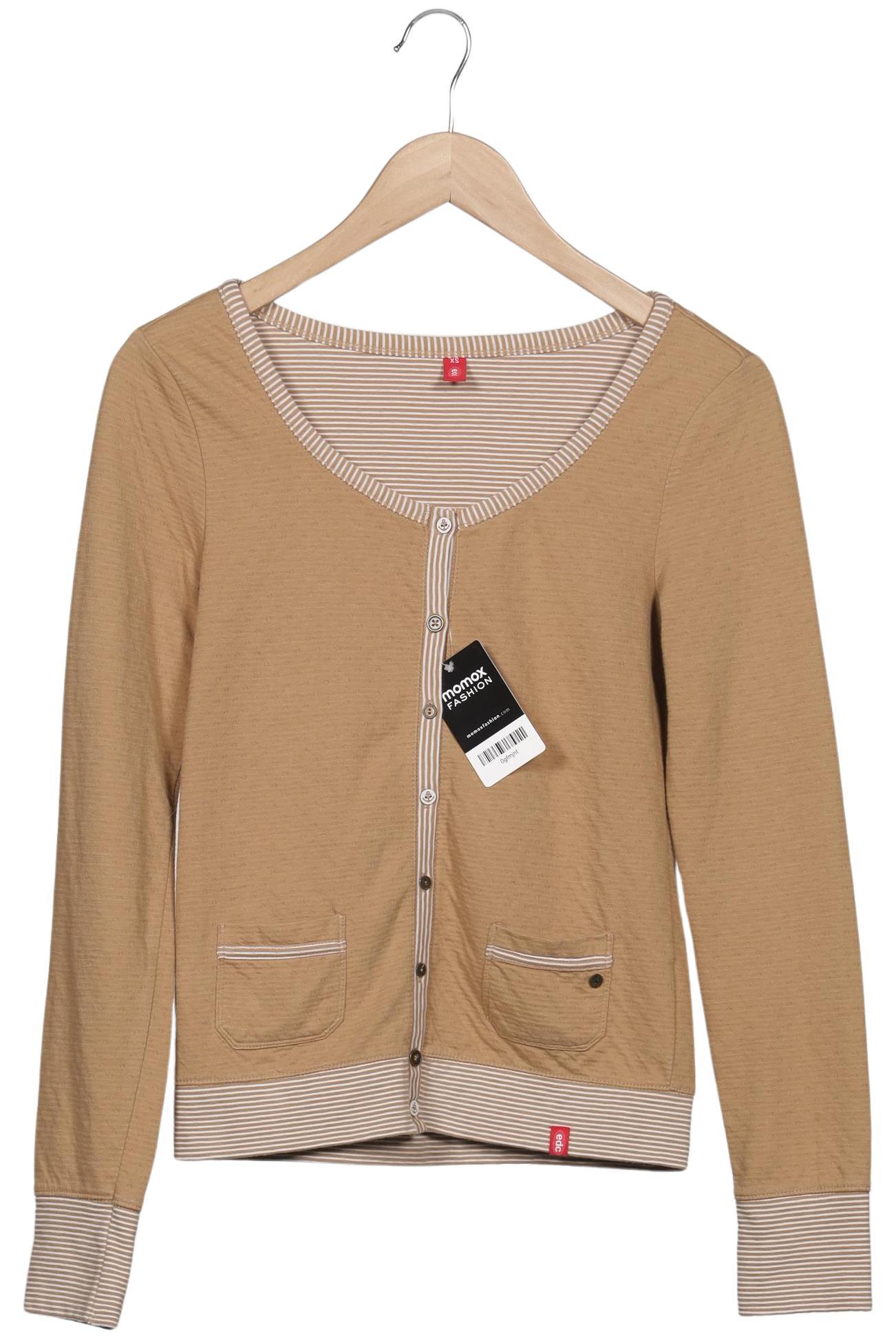 

edc by Esprit Damen Strickjacke, beige, Gr. 34
