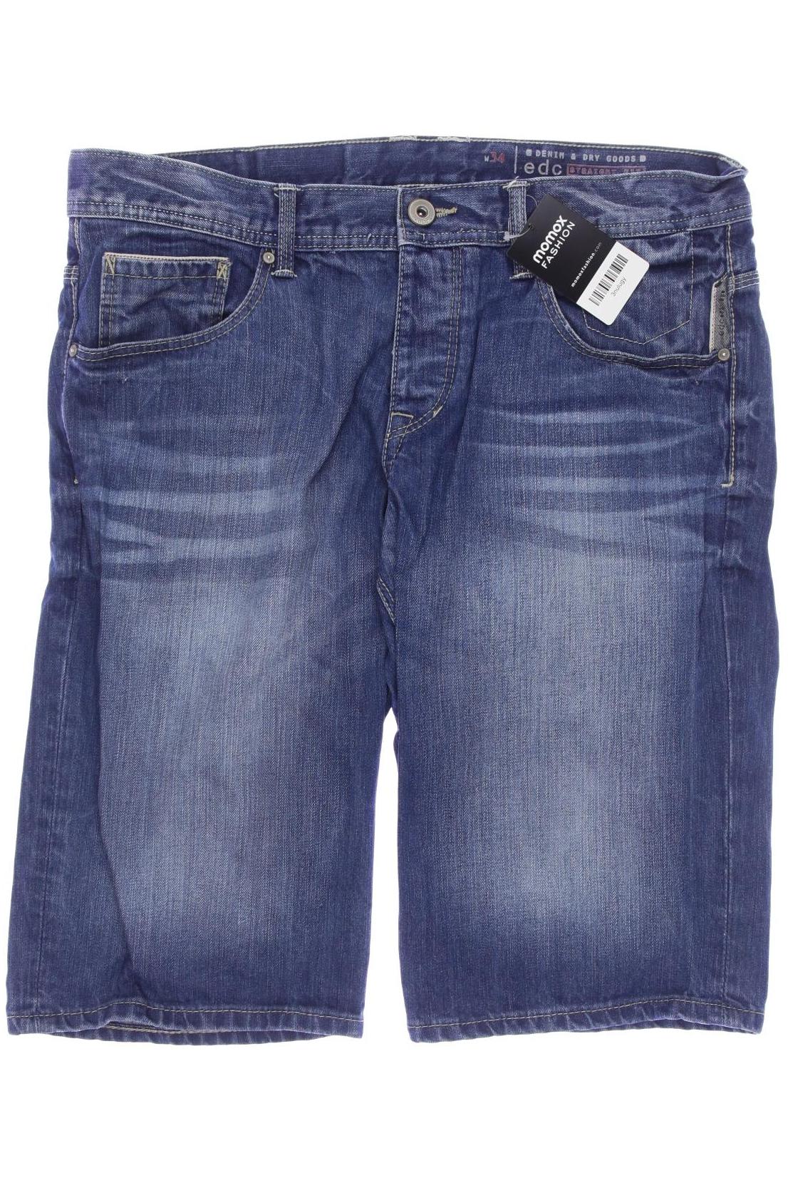 

edc by Esprit Herren Shorts, blau, Gr. 34