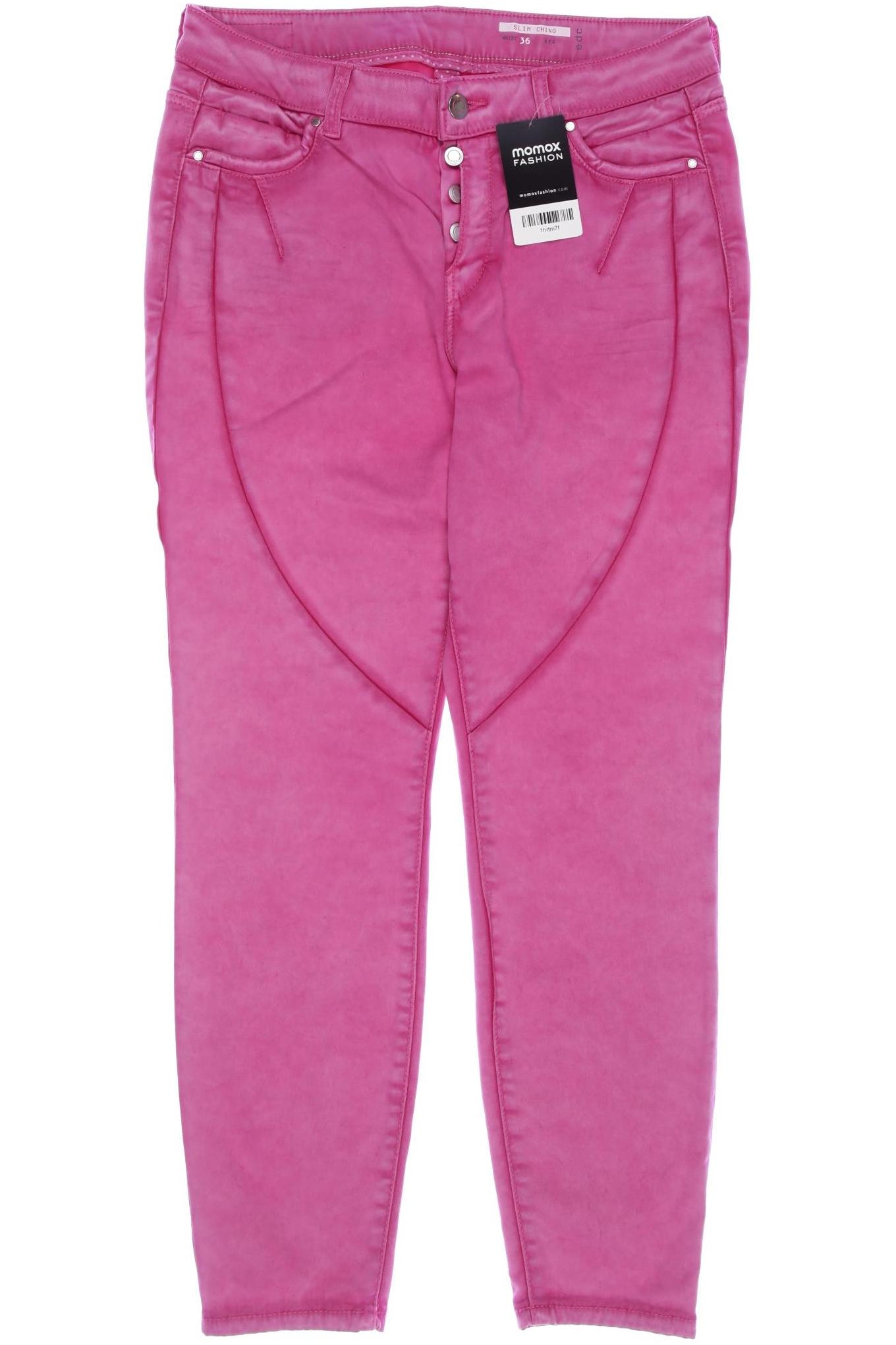

edc by Esprit Damen Stoffhose, pink, Gr. 36