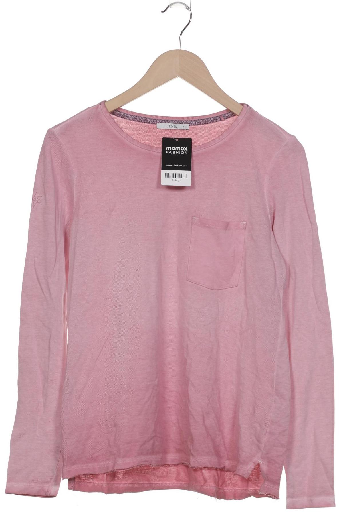 

edc by Esprit Damen Langarmshirt, pink, Gr. 34