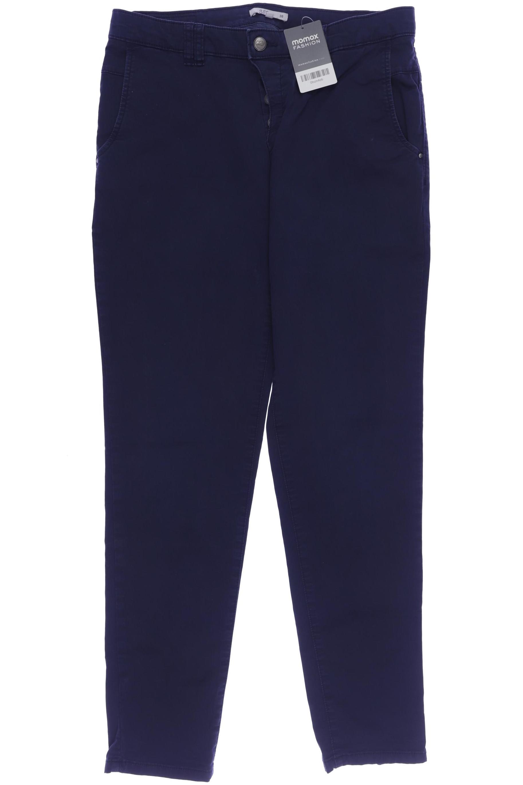 

edc by Esprit Damen Stoffhose, marineblau, Gr. 38
