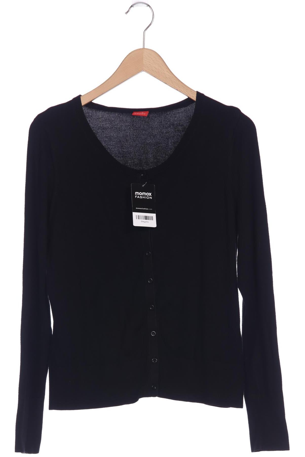 

edc by Esprit Damen Strickjacke, schwarz, Gr. 48
