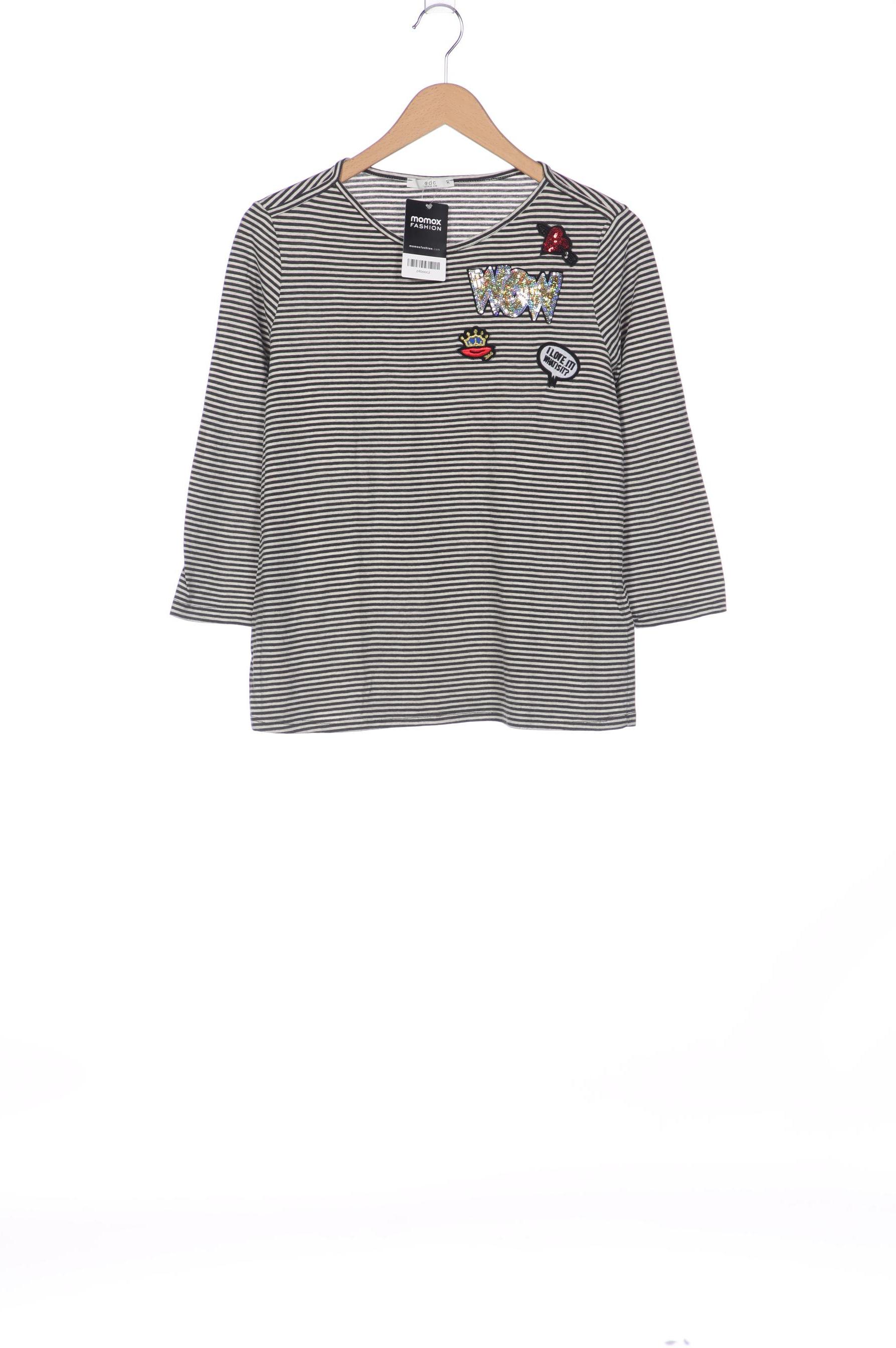 

edc by Esprit Damen Langarmshirt, schwarz, Gr. 38