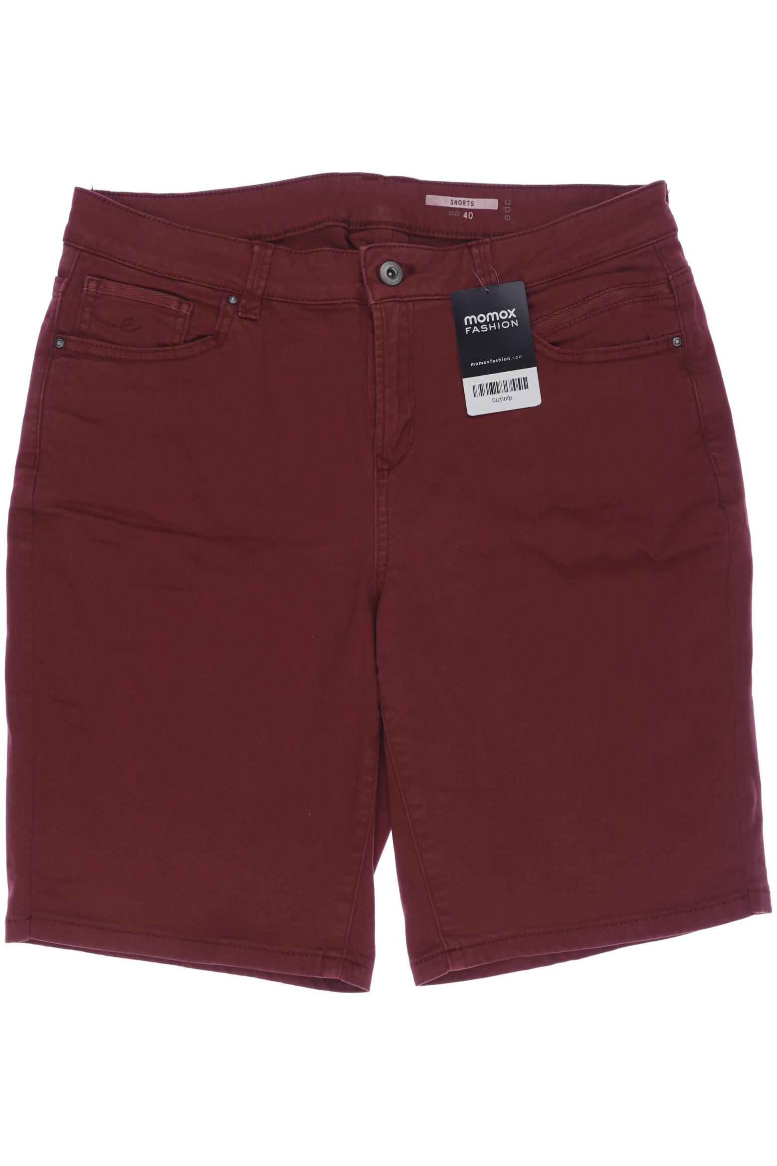 

edc by Esprit Damen Shorts, rot, Gr. 40