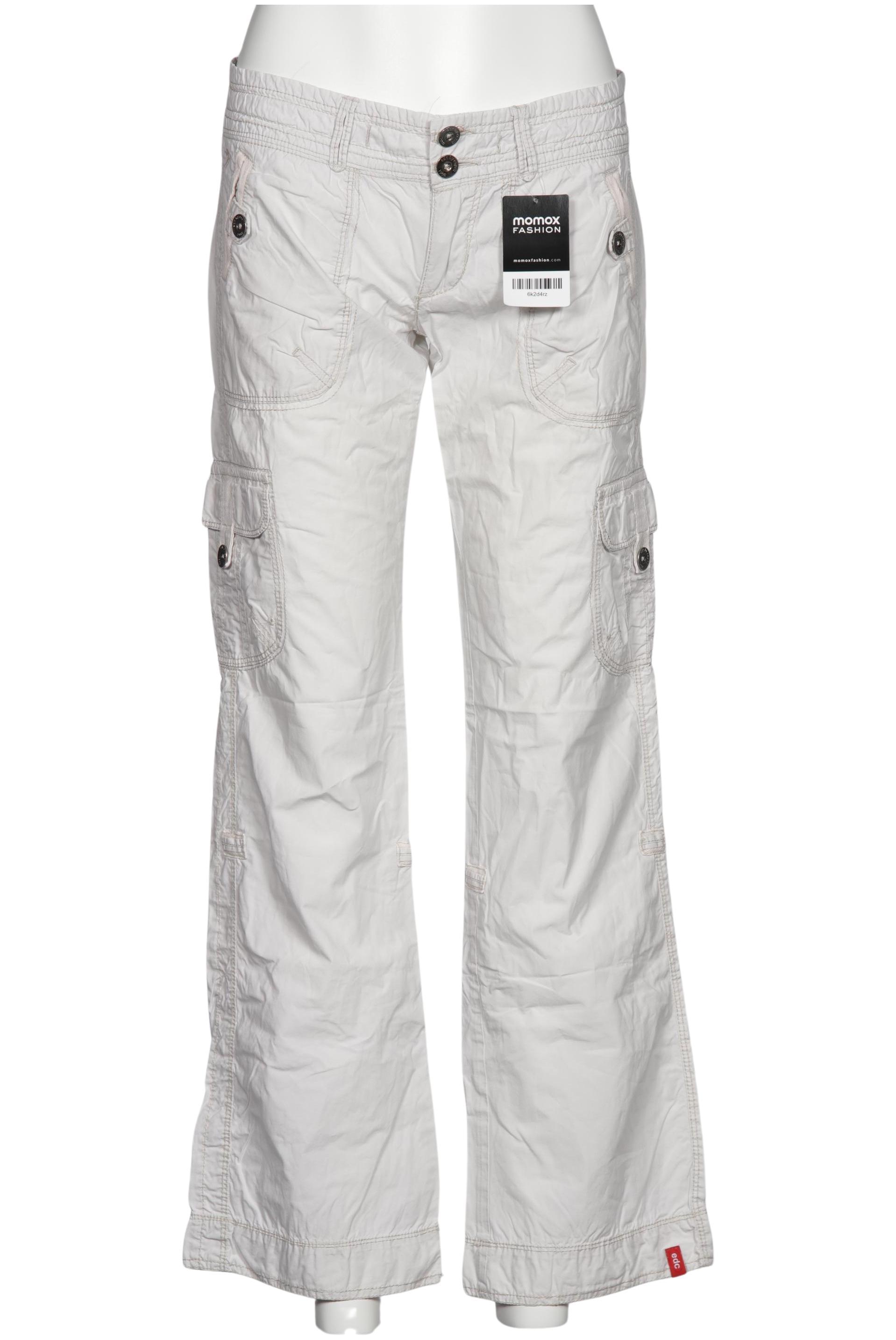 

edc by Esprit Damen Stoffhose, weiß, Gr. 36