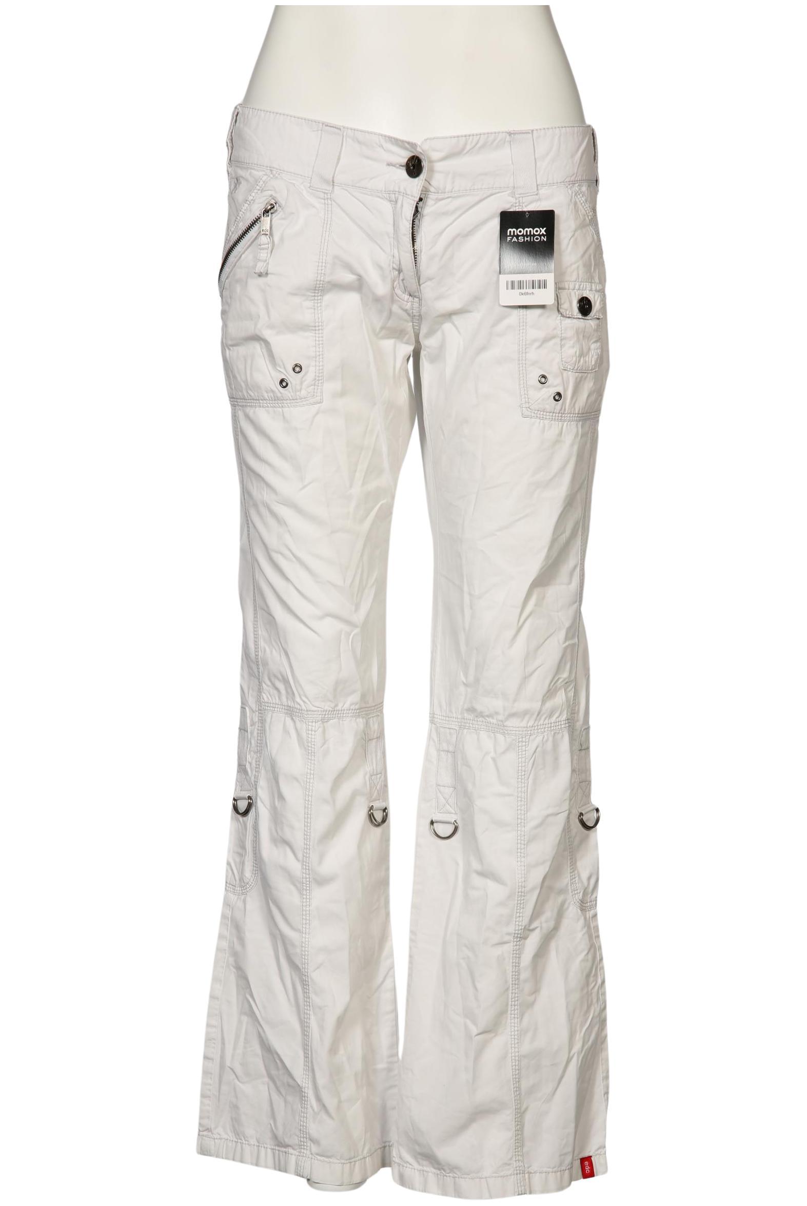 

edc by Esprit Damen Stoffhose, weiß, Gr. 42