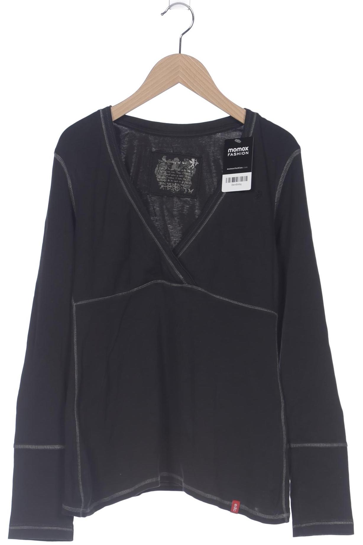 

edc by Esprit Damen Langarmshirt, schwarz, Gr. 38