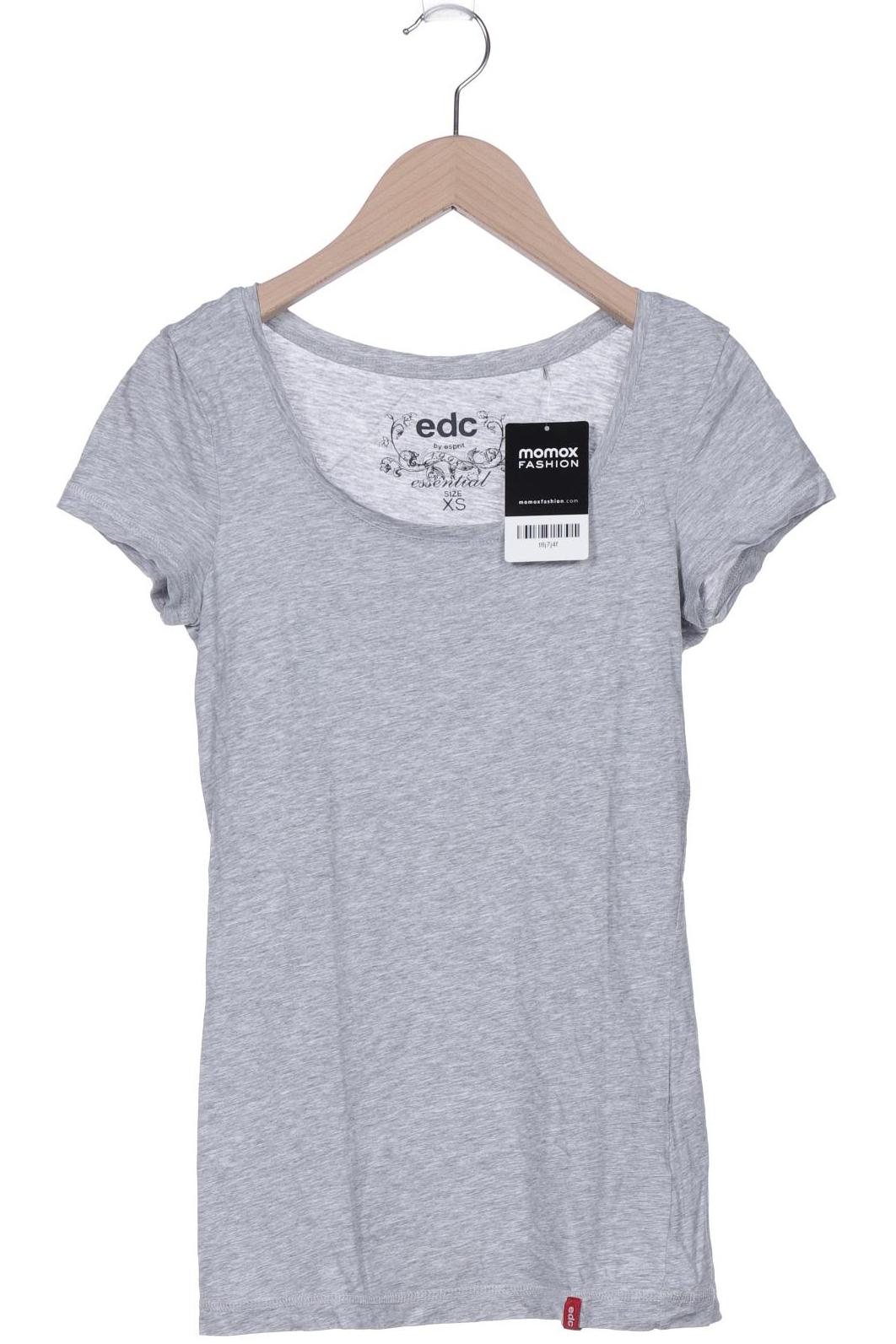 

edc by Esprit Damen T-Shirt, grau, Gr. 34