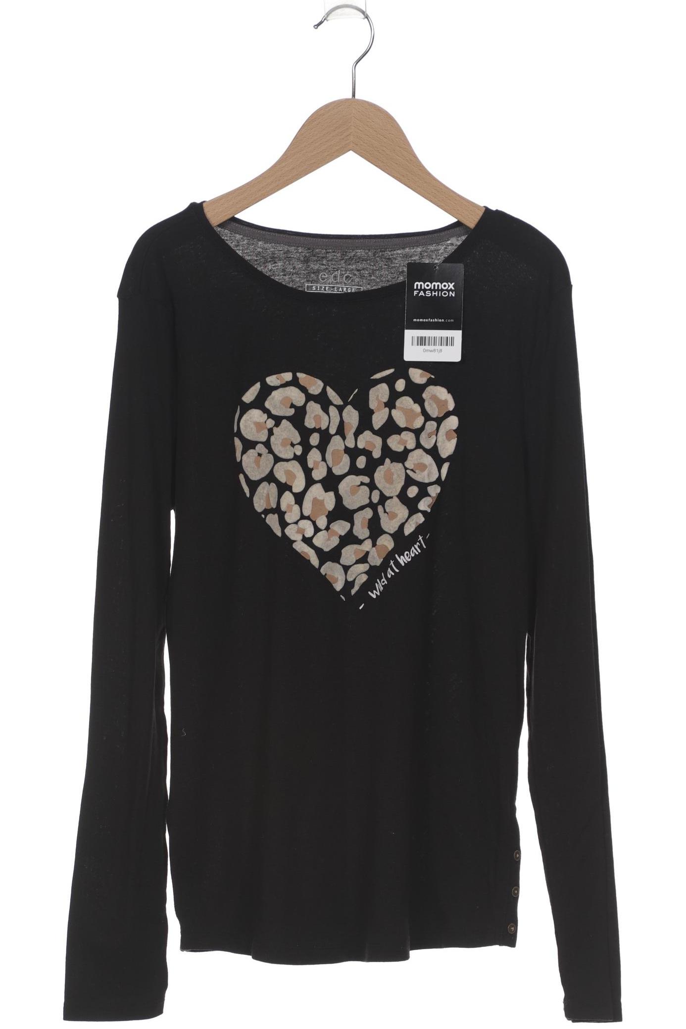 

edc by Esprit Damen Langarmshirt, schwarz, Gr. 42