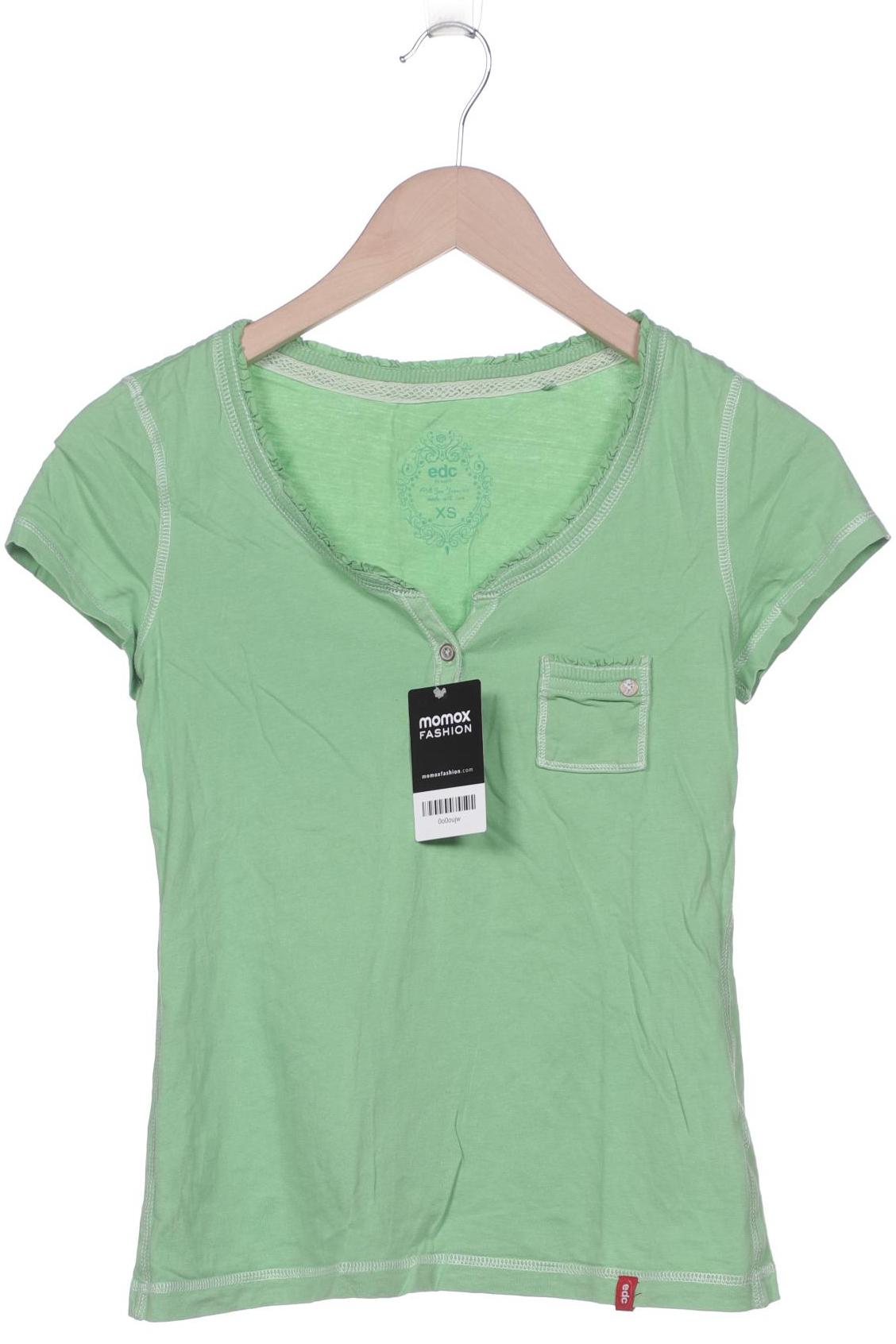 

edc by Esprit Damen T-Shirt, grün, Gr. 34