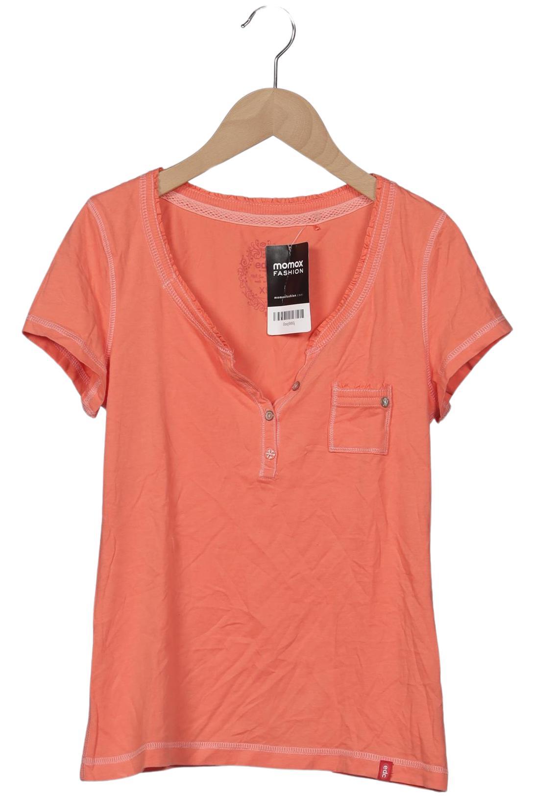 

edc by Esprit Damen T-Shirt, orange, Gr. 34