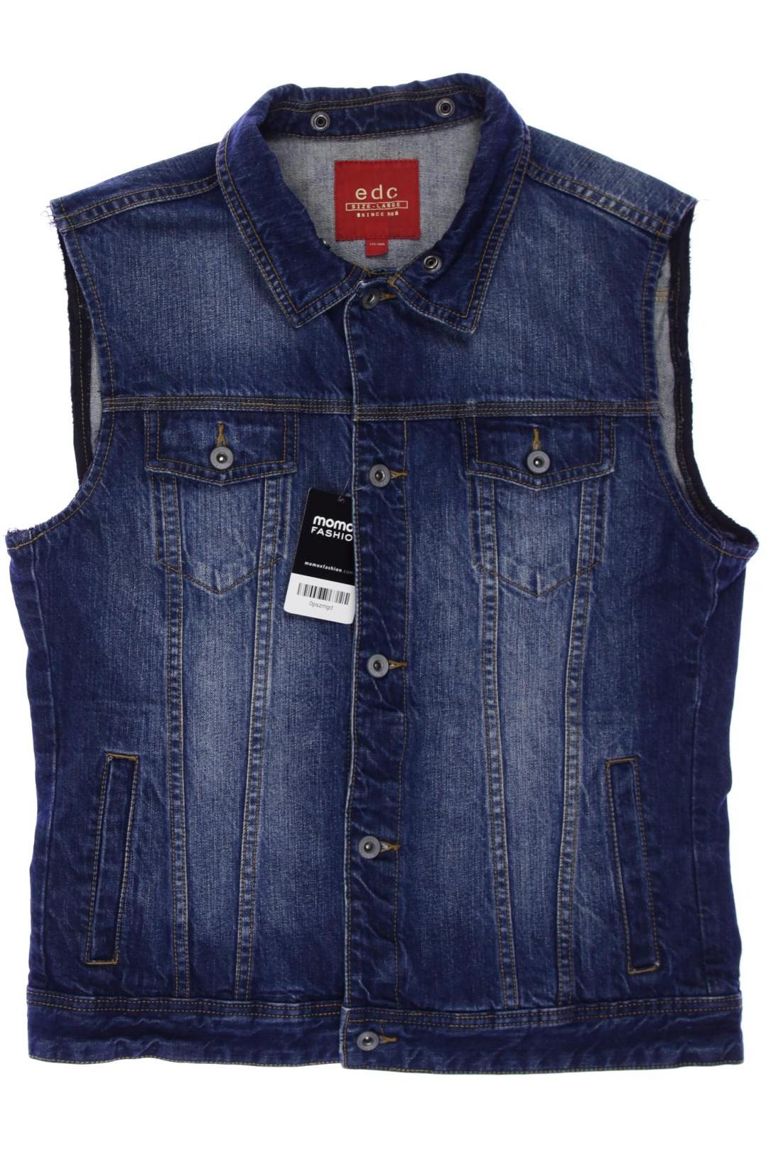 

edc by Esprit Herren Weste, blau, Gr. 52