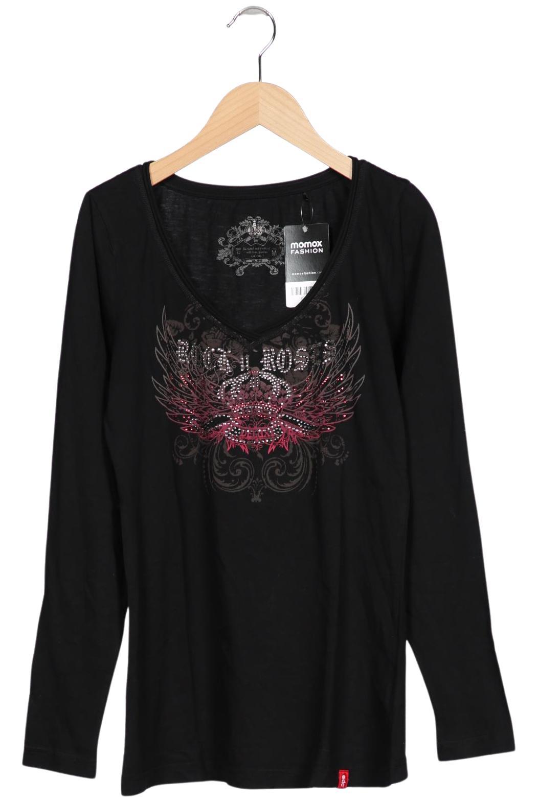 

edc by Esprit Damen Langarmshirt, schwarz, Gr. 38