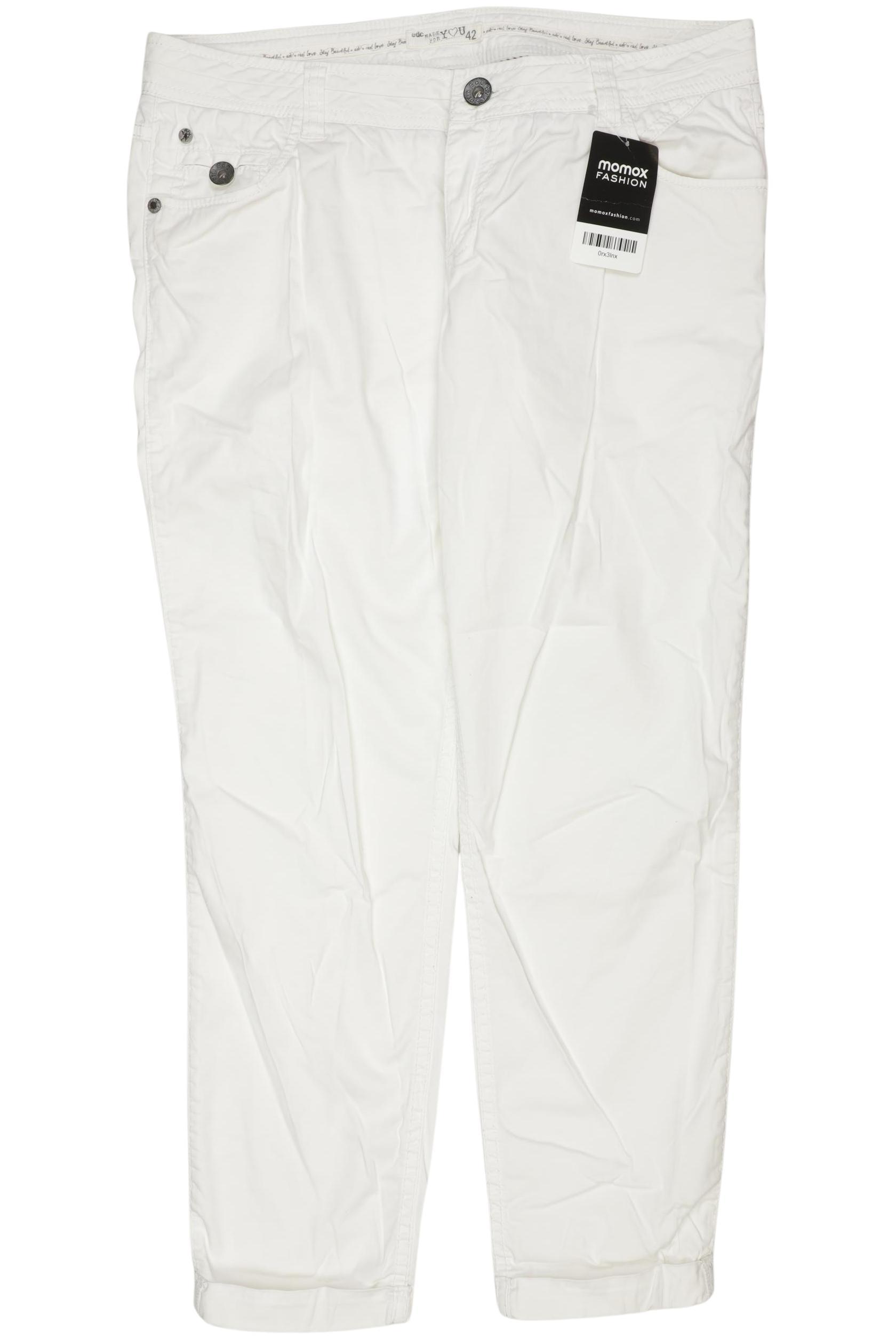 

edc by Esprit Damen Stoffhose, weiß, Gr. 42