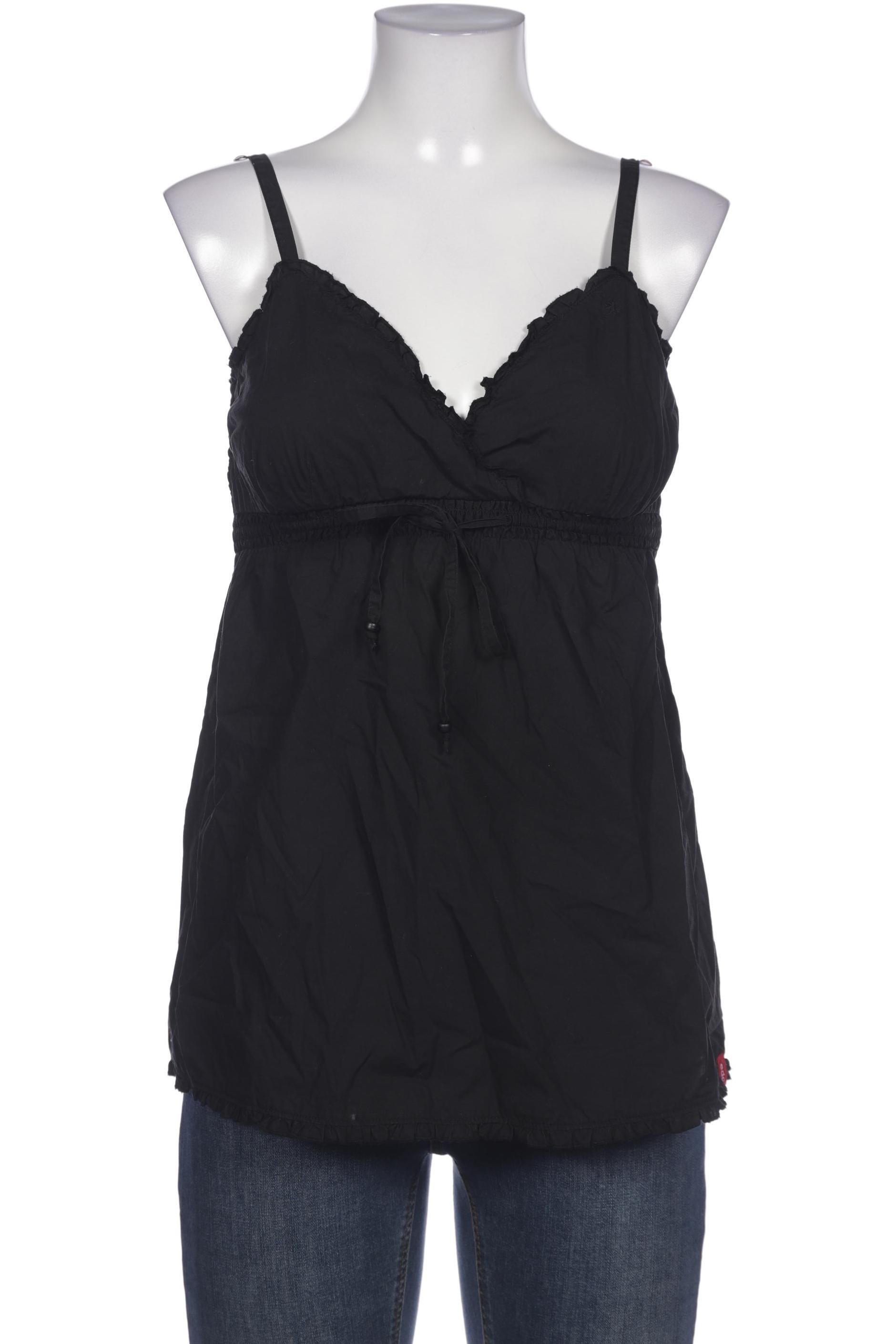 

edc by Esprit Damen Bluse, schwarz, Gr. 38