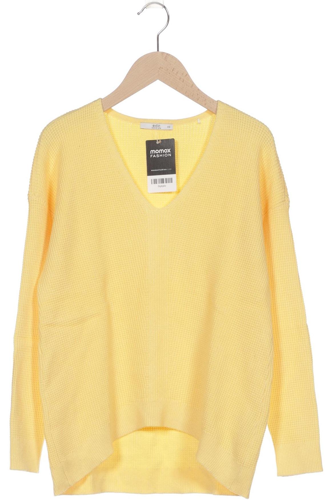 

edc by Esprit Damen Pullover, gelb, Gr. 34