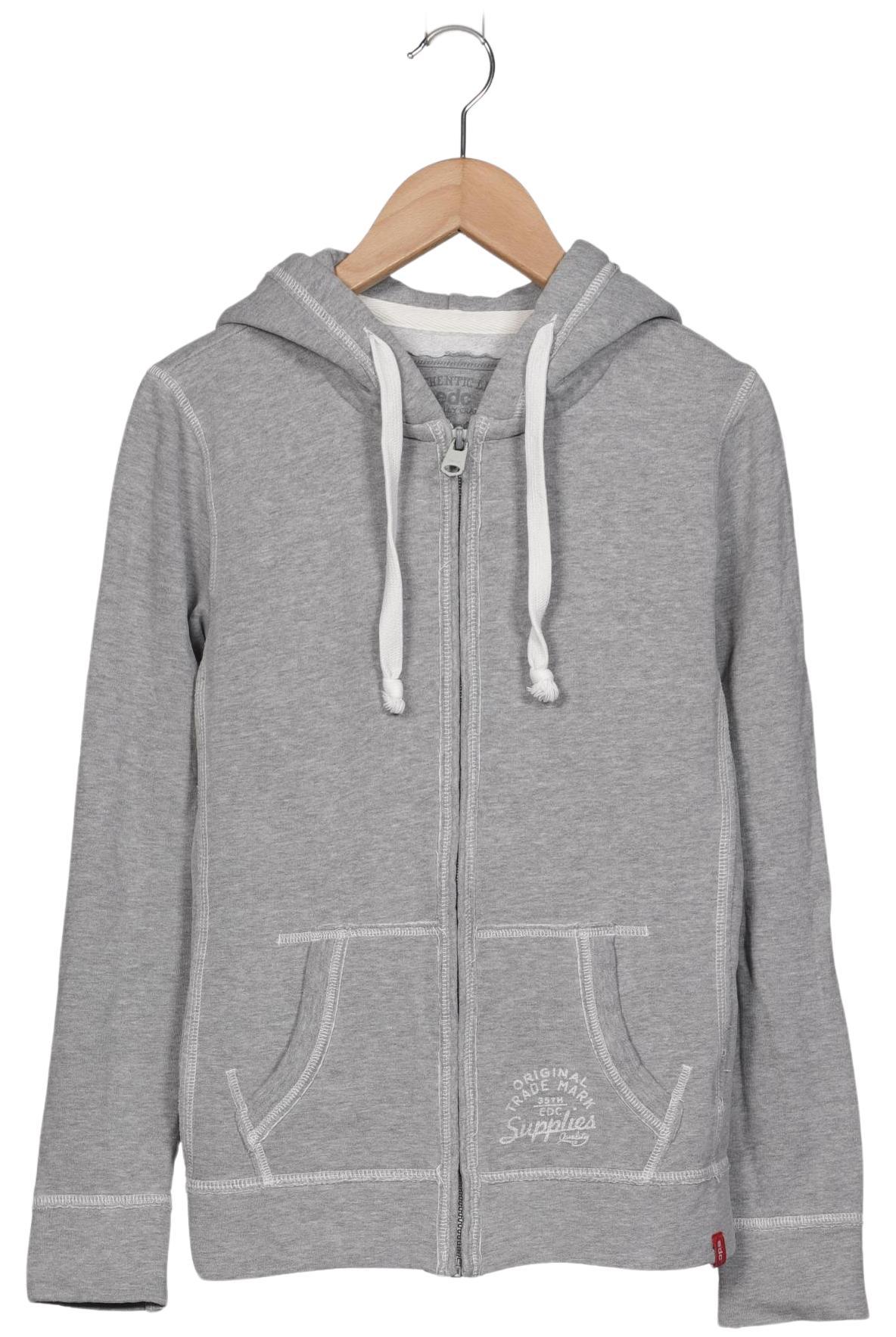 

edc by Esprit Damen Kapuzenpullover, grau, Gr. 34