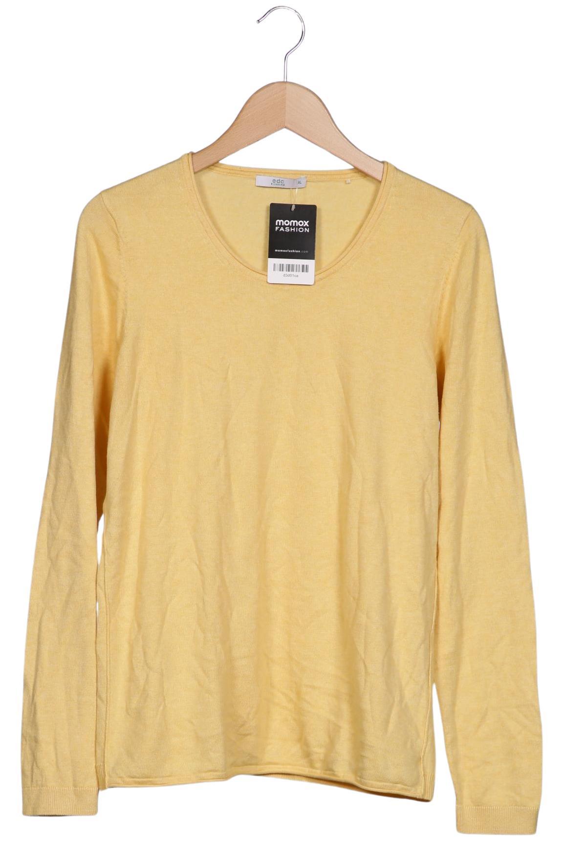 

edc by Esprit Damen Pullover, gelb, Gr. 44