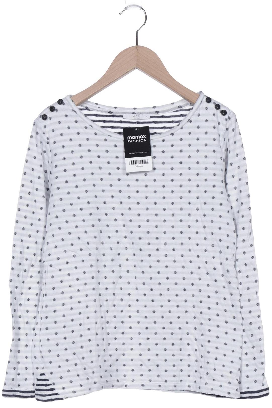 

edc by Esprit Damen Langarmshirt, weiß, Gr. 36