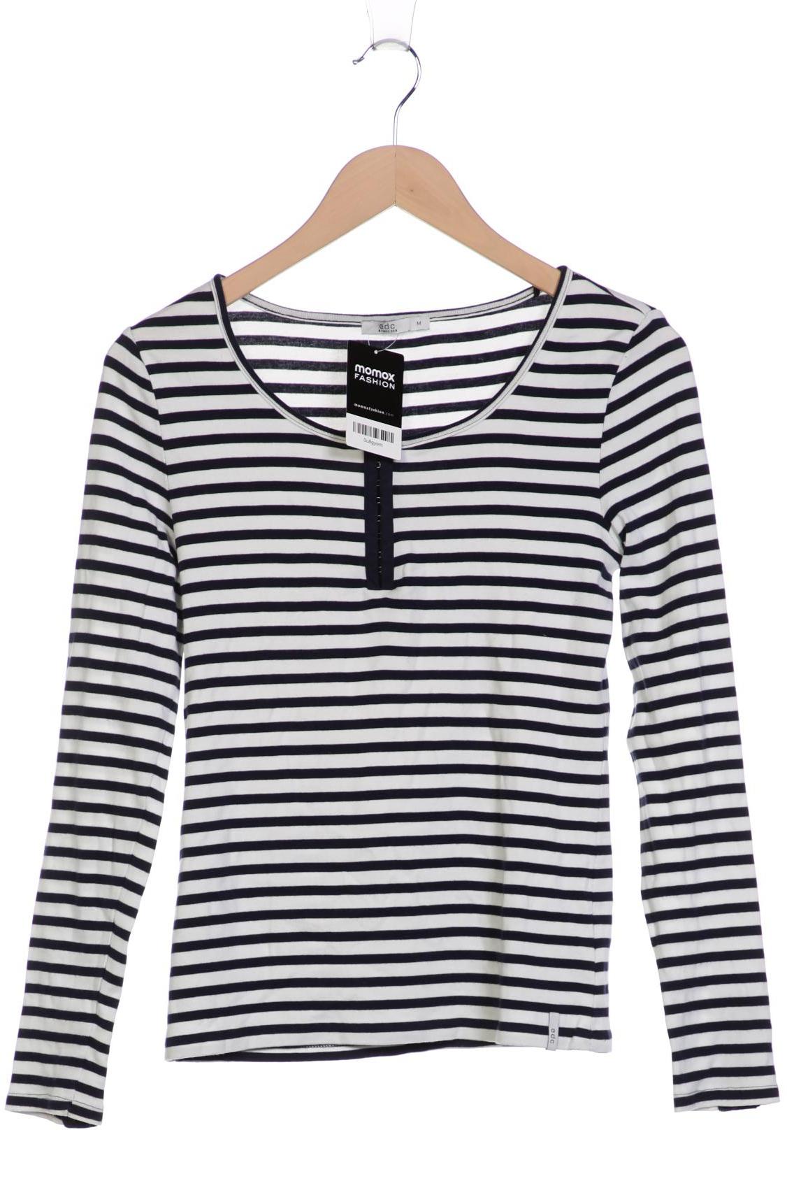 

edc by Esprit Damen Langarmshirt, weiß, Gr. 38