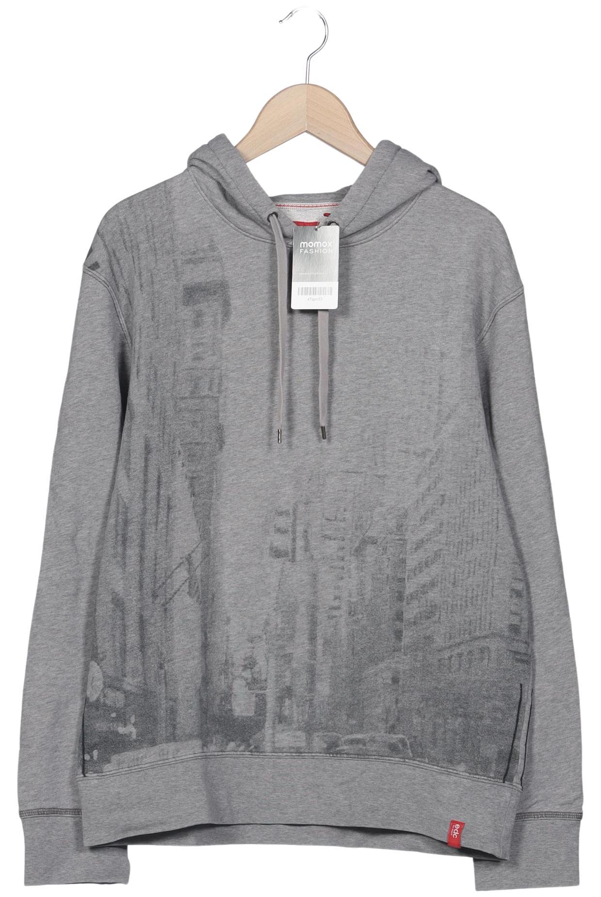 

edc by Esprit Herren Kapuzenpullover, grau, Gr. 54