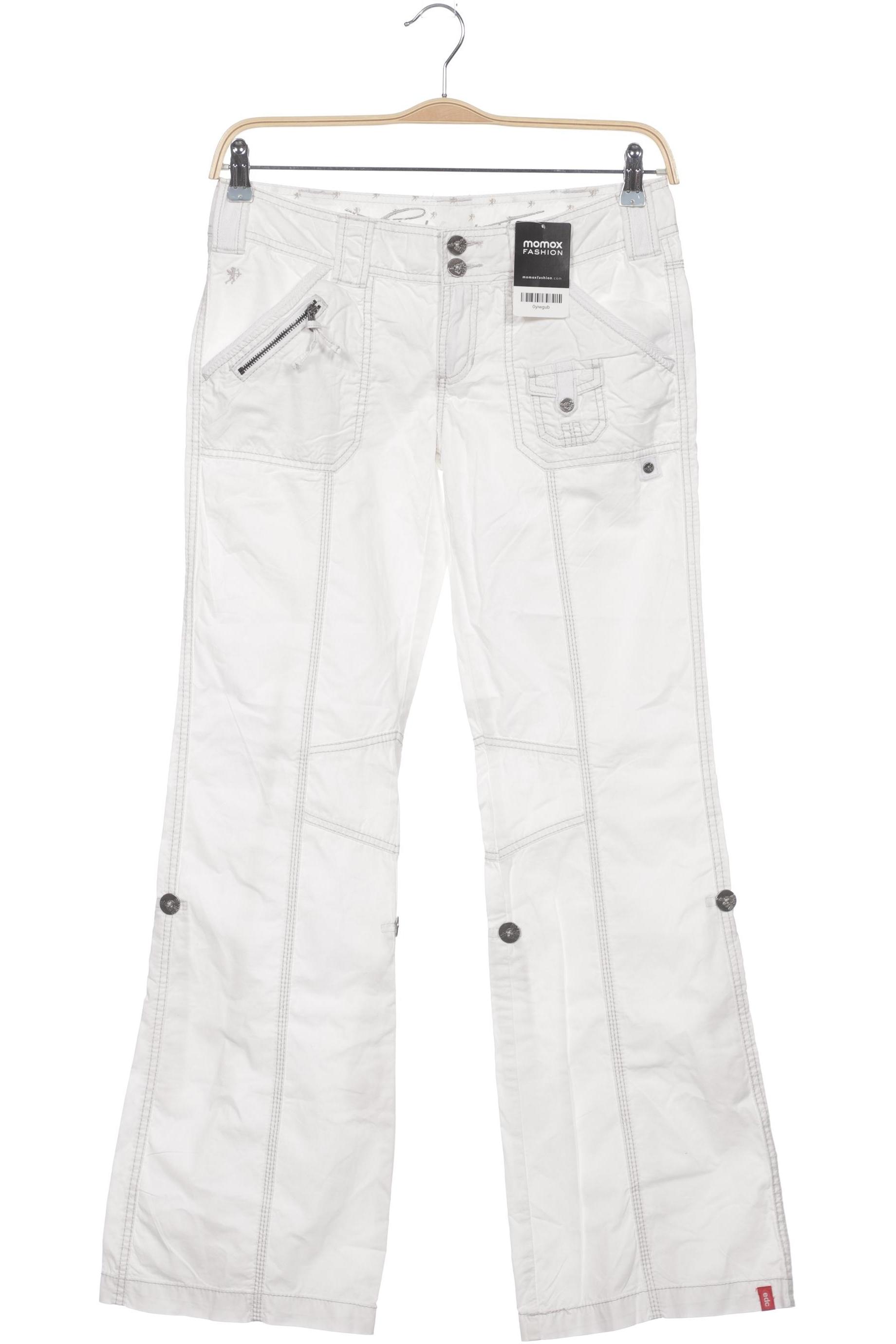 

edc by Esprit Damen Stoffhose, weiß, Gr. 36
