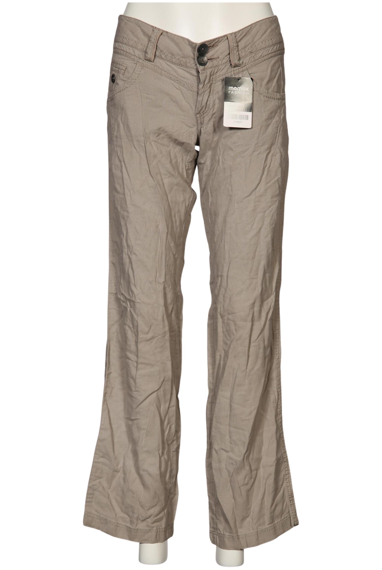 

edc by Esprit Damen Stoffhose, beige, Gr. 32