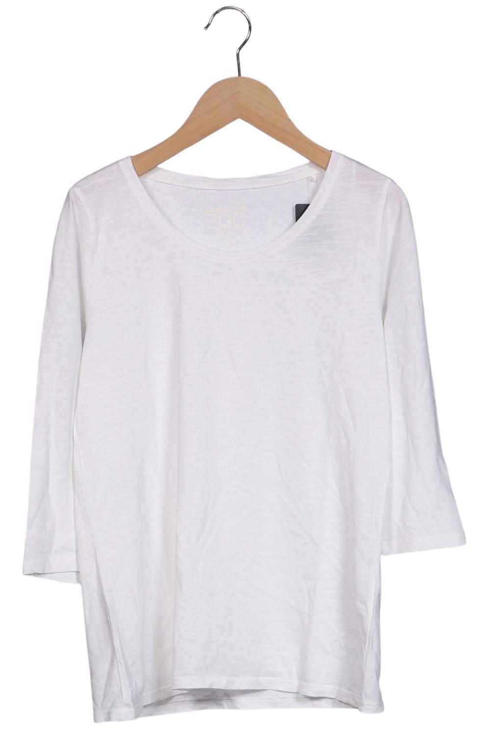 

edc by Esprit Damen Langarmshirt, weiß, Gr. 36