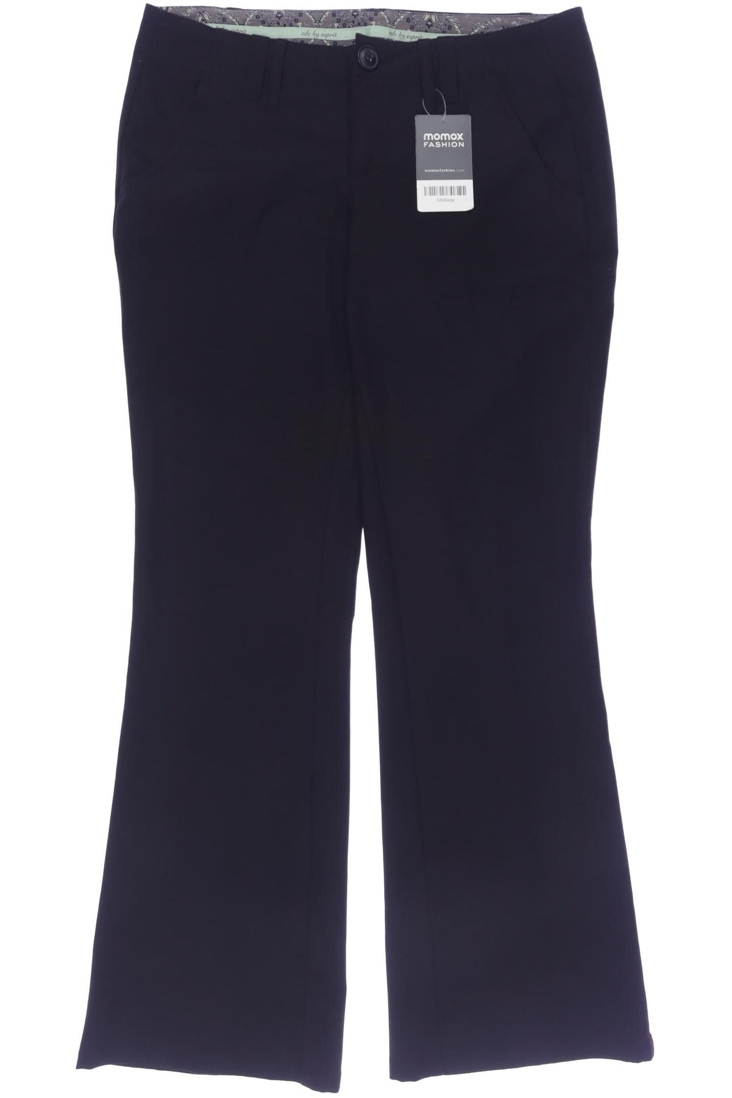 

edc by Esprit Damen Stoffhose, schwarz, Gr. 36