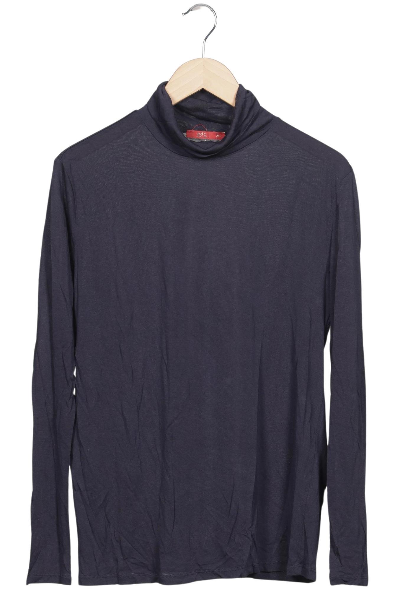 

edc by Esprit Damen Langarmshirt, marineblau, Gr. 46