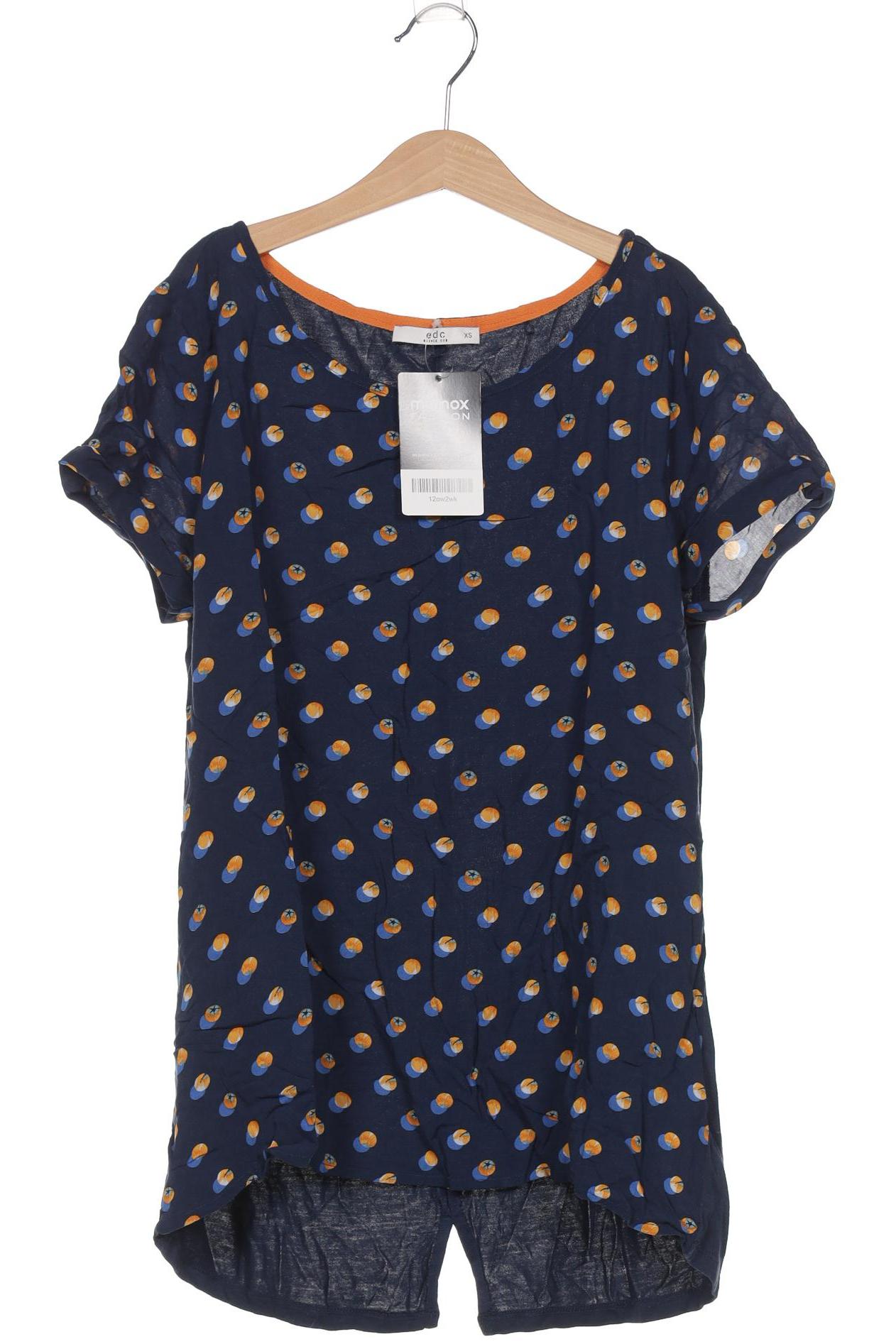 

edc by Esprit Damen T-Shirt, marineblau, Gr. 34