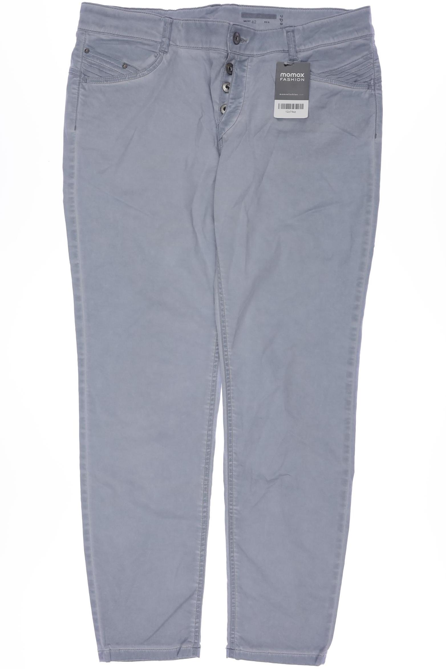 

edc by Esprit Damen Stoffhose, hellblau, Gr. 42