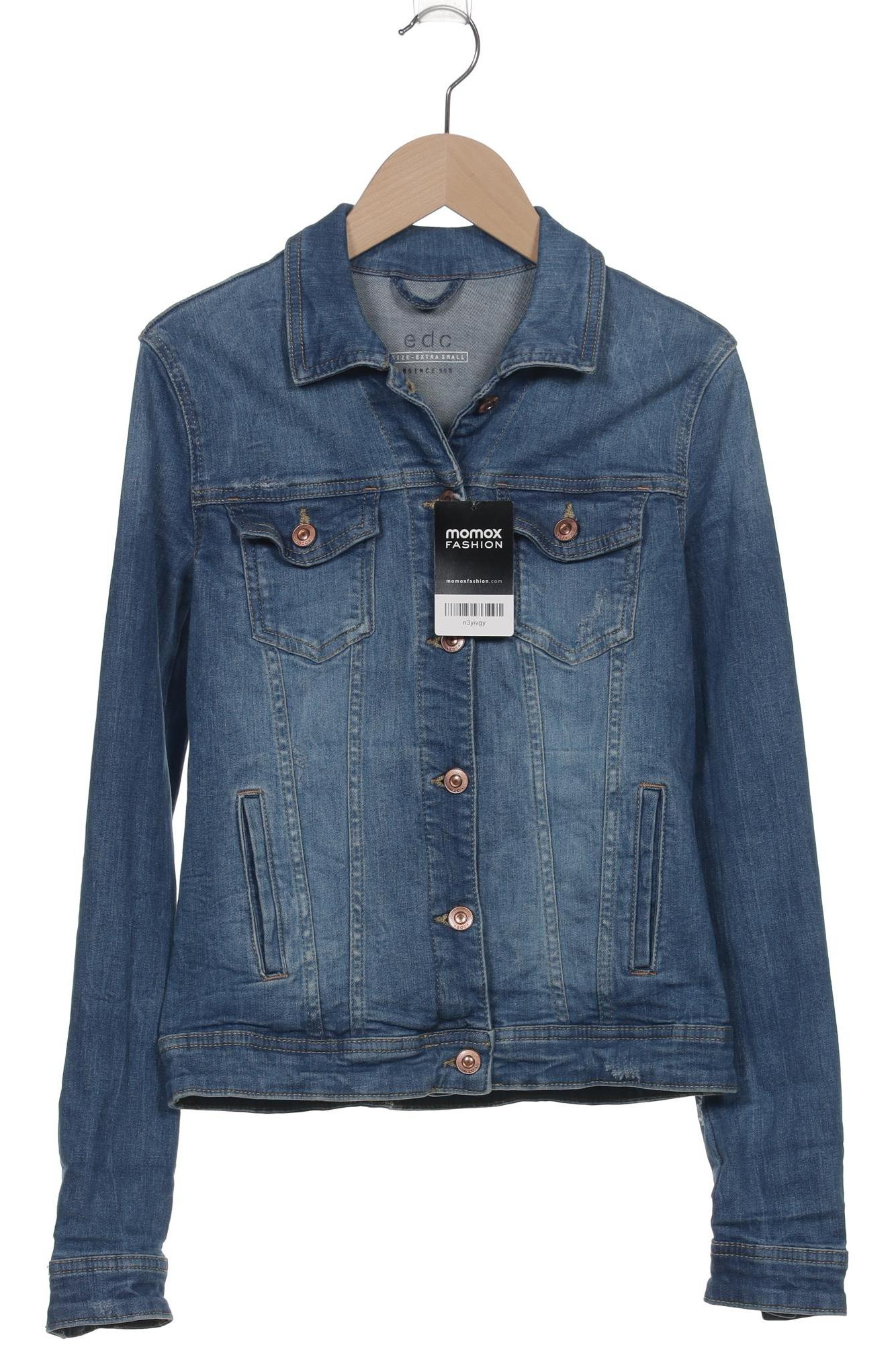

edc by Esprit Damen Jacke, blau, Gr. 34