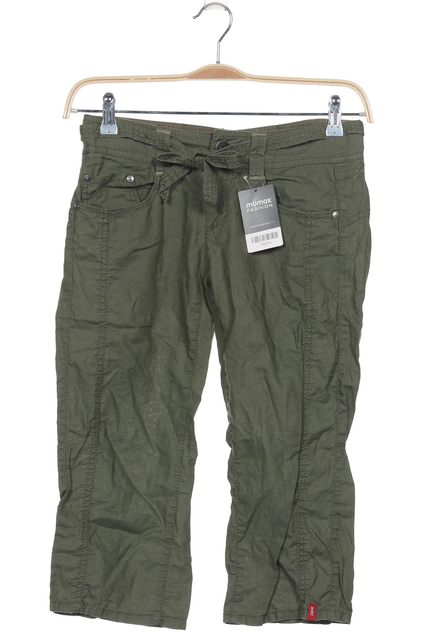 

edc by Esprit Damen Stoffhose, grün, Gr. 32