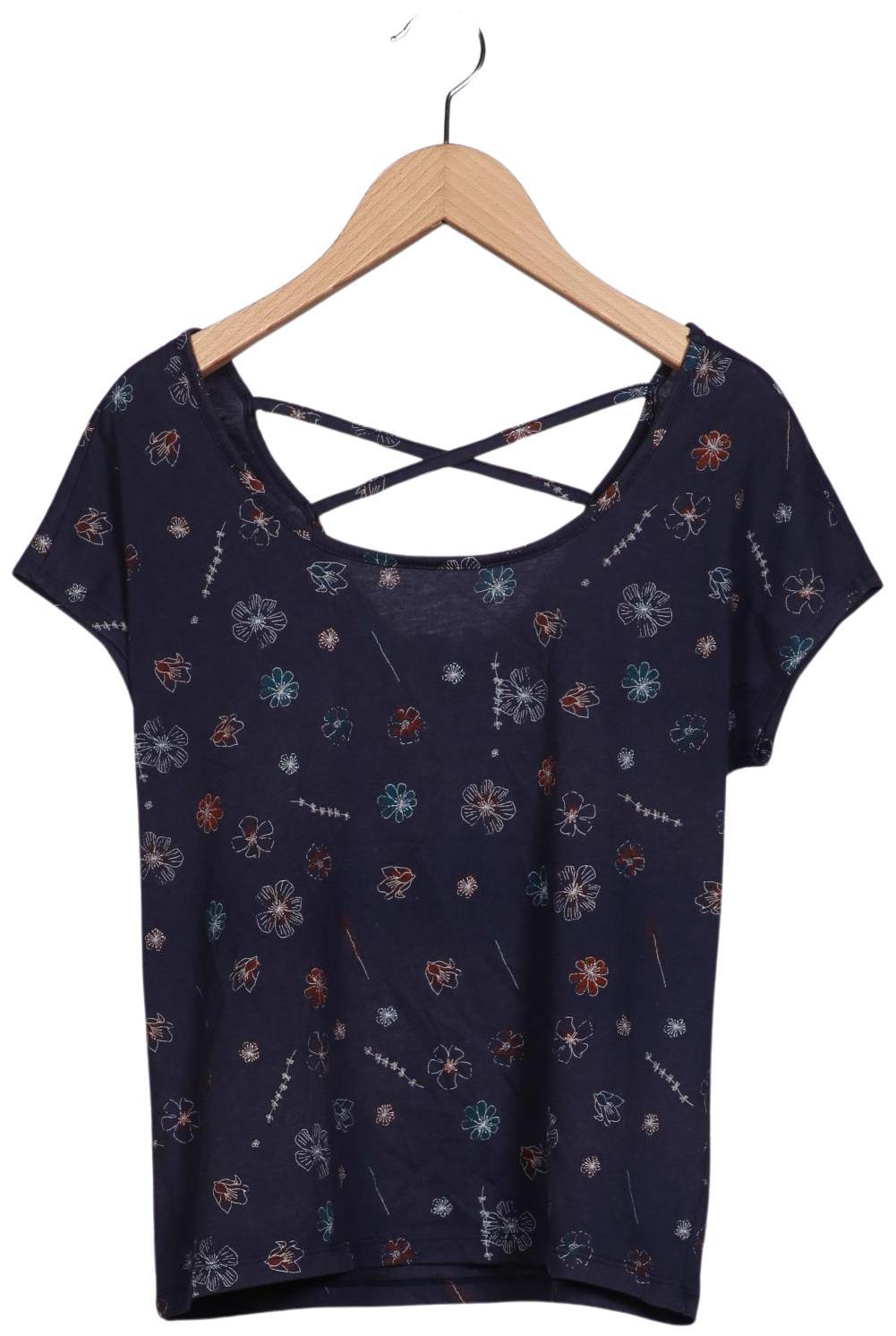 

edc by Esprit Damen T-Shirt, marineblau, Gr. 36