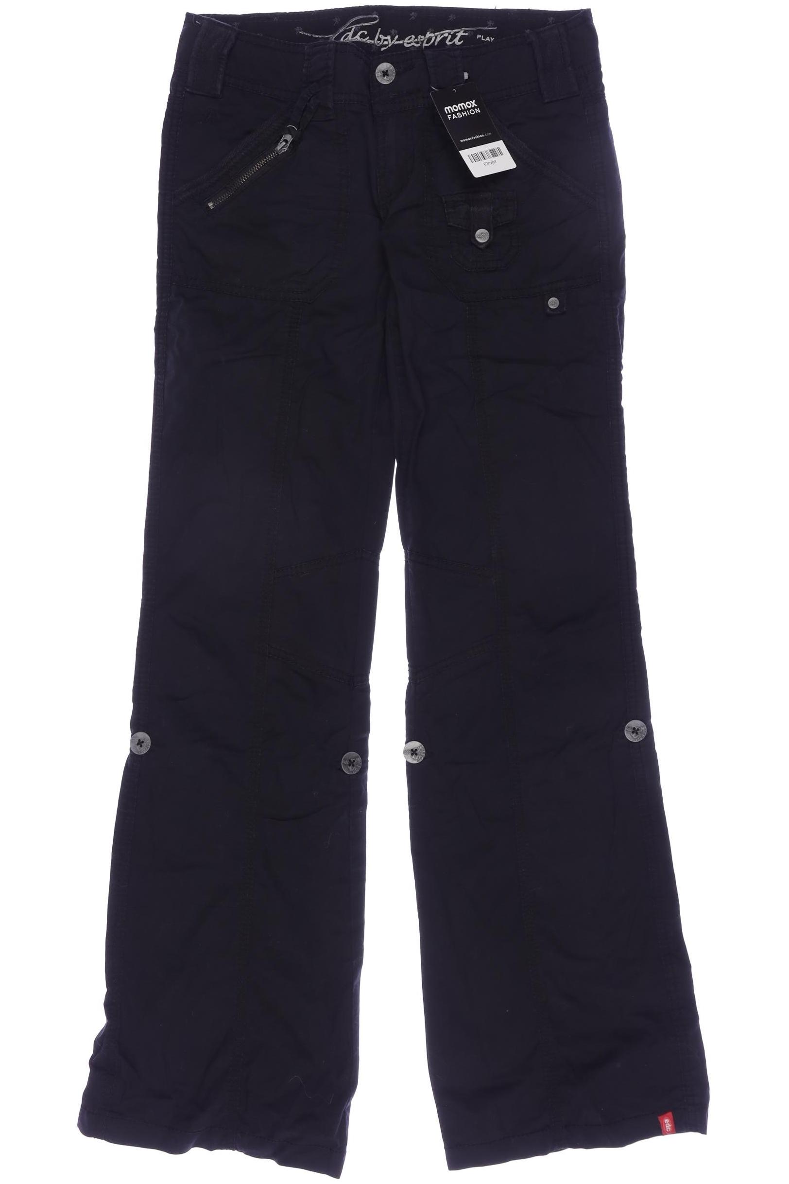 

edc by Esprit Damen Stoffhose, schwarz, Gr. 30