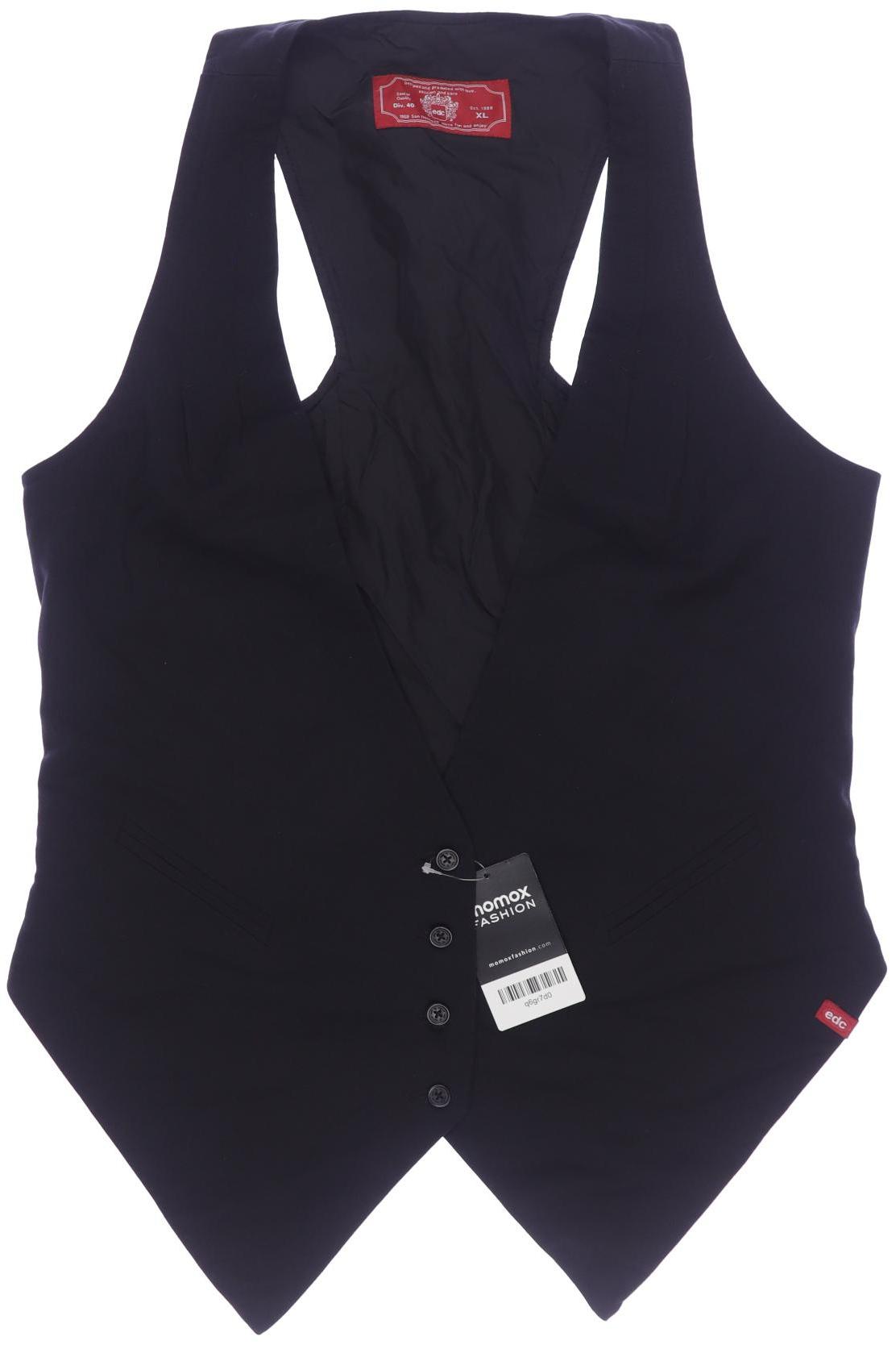 

edc by Esprit Damen Weste, schwarz, Gr. 44