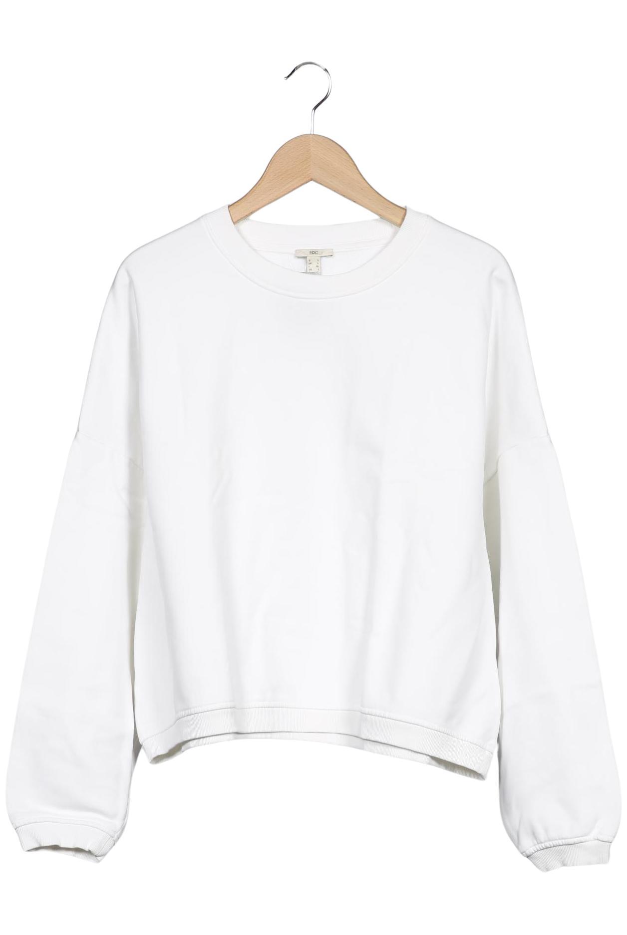 

edc by Esprit Damen Sweatshirt, weiß, Gr. 42
