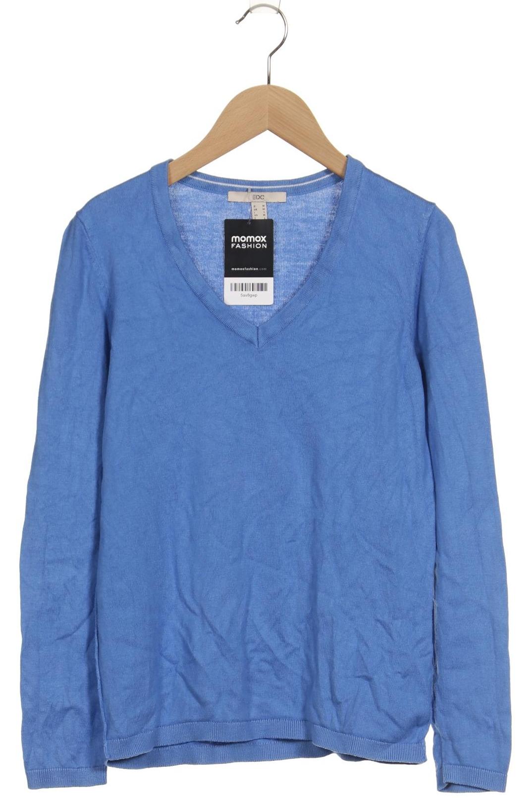 

edc by Esprit Damen Pullover, blau, Gr. 38